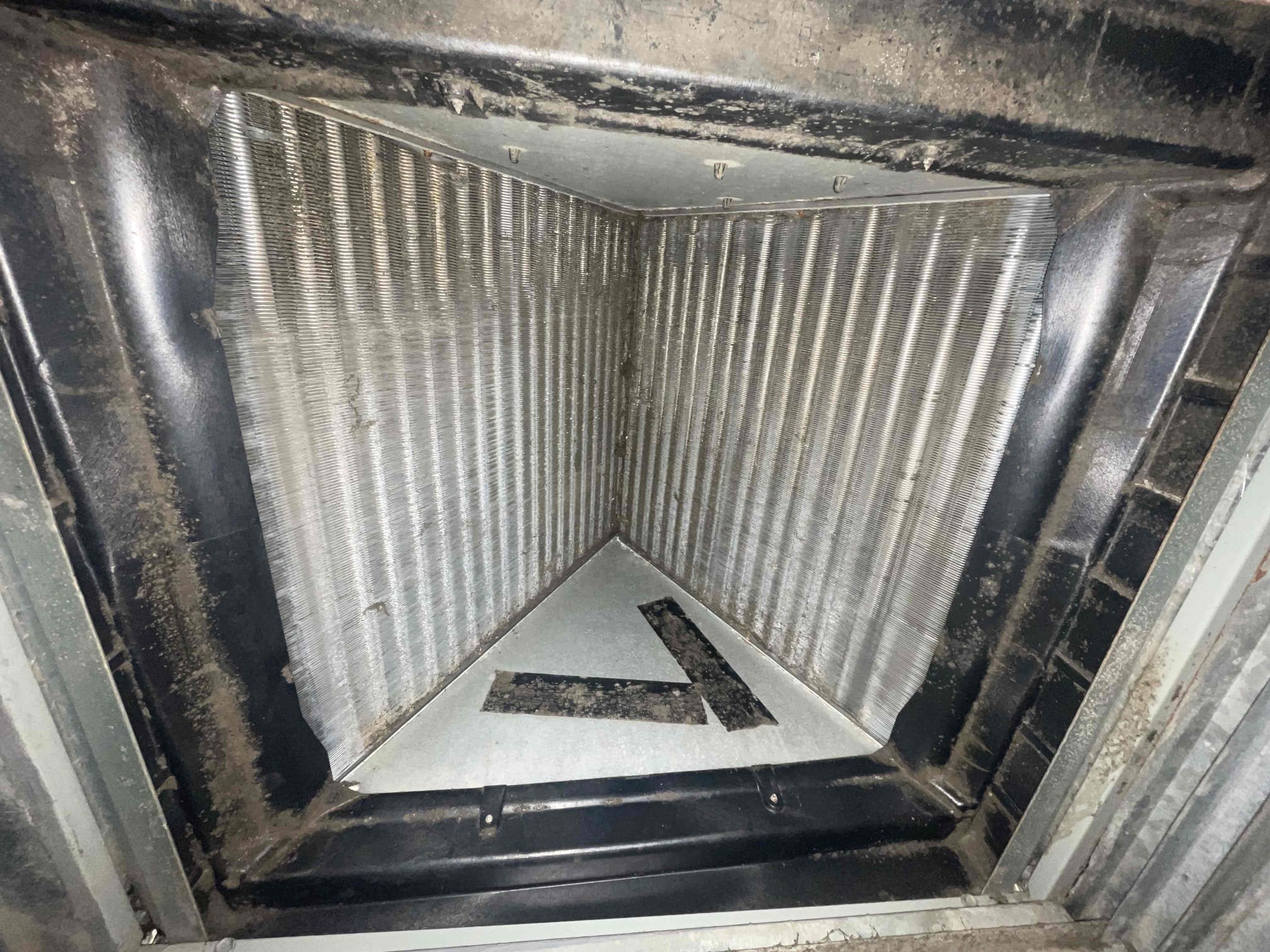 Arrived on site, homeowner recently changed filters after they had noticed an issue. Coil was freezing up and float switch was tripped as well as a breaker. Measured refrigerant pressures and found them to be within manufacturer specifications. Allowed unit to run for over an hour and unit gave no indication it should be freezing as vapor saturation was over 40 the entire time. Supply temp was 51. Attempted to recreate the issue by blocking returns and noticed vapor saturation did come down, but homeowner stated nothing would have been blocking those vent as everything was left as it was. Checked damper motors and they were both opening when they should. I did observer a very dirty evaporator coil. Advised homeowner this could be the cause of the freezing in conjunction with the dirty filter. As this would restrict airflow and cause the coil to get colder than it should and freeze. Advised that the ice melting off of the coil could have caused the float switch to repeatedly trip as wat