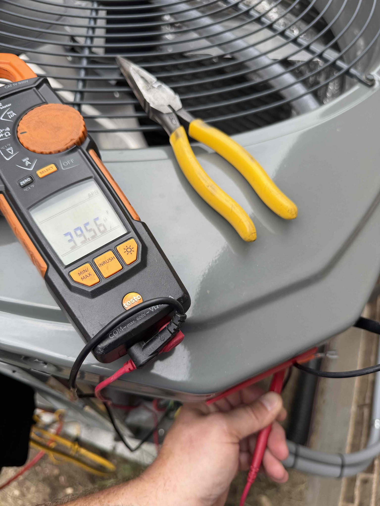 Melissa, TX - I performed a single cooling maintenance on a 2024 gas system. I checked amps, capacitor, filter, electrical, drains, cleanliness, and safeties. During my thorough evaluation, I noticed that the ducts are gathering a noticeable amount of dust and the filter doesn’t fully seal in the return plenum. I observed that the outdoor unit doesn’t have a surge protector to keeps the electrical components safe from voltage deficiencies. I provided options during the time of service for these listed items.