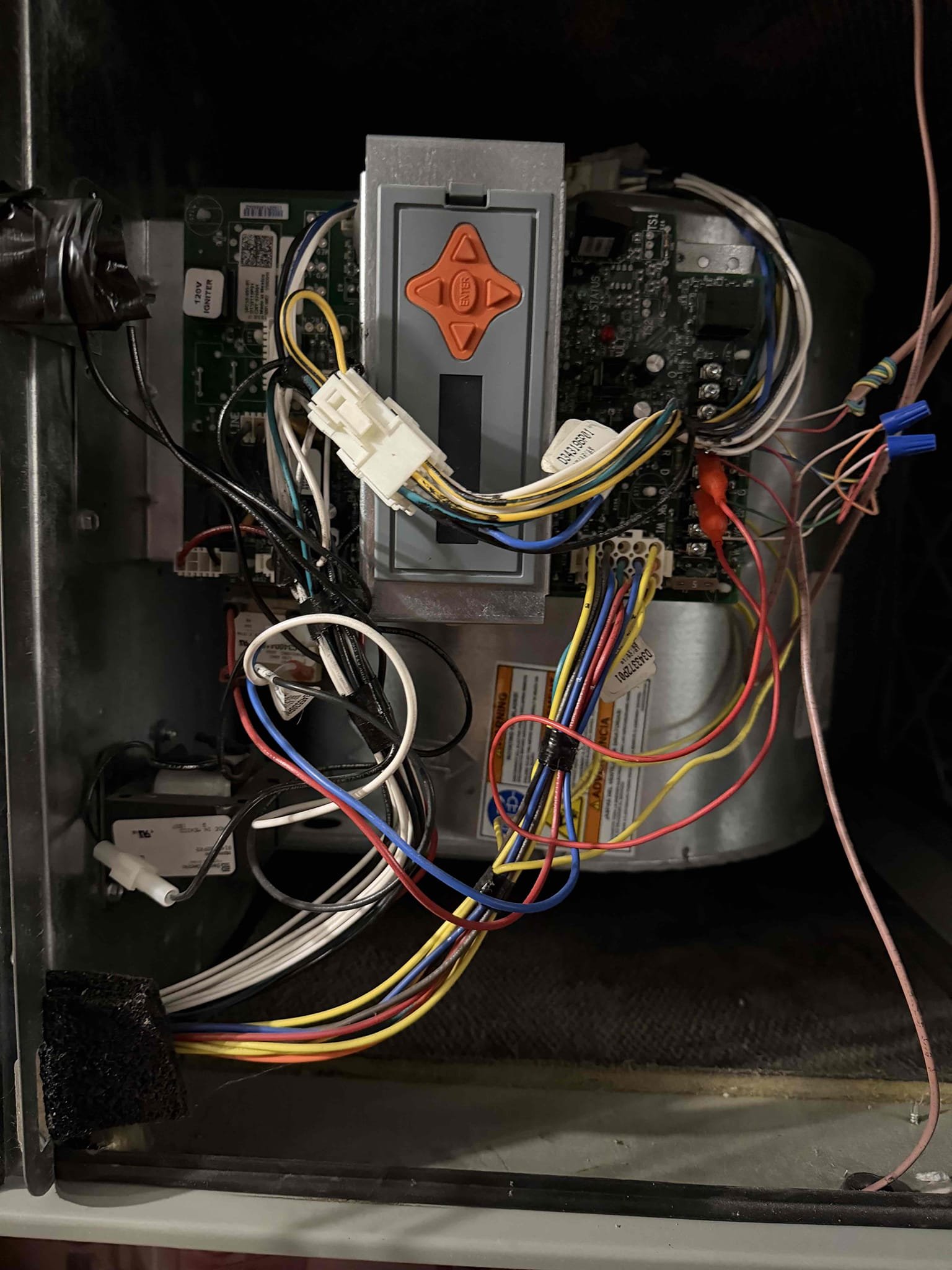 Melissa, TX - After returning, I reached out to technical support and verified that the control was bad. After installing the new control board, I had to do some programming and got the system operational and cooling upon departure. 

Quote Summary - Control Board Replacement

Scope of Work
• Remove failed control board from existing Trane air handler/furnace
• Install new replacement control board
• Verify proper wiring
• Test blower operation, airflow, and system performance after installation

Materials & Equipment
• Trane replacement control board
• Installation materials and wiring connections as needed

Special Notes
• Testing confirmed the blower motor/control system requires replacement to restore proper operation
• Replacing both components ensures compatibility between the ECM motor and control system
• System will be tested after installation to verify proper airflow, heating, and cooling operation

Warranty
• Manufacturer warranty applies to Trane replacement parts per manufacturer guide
