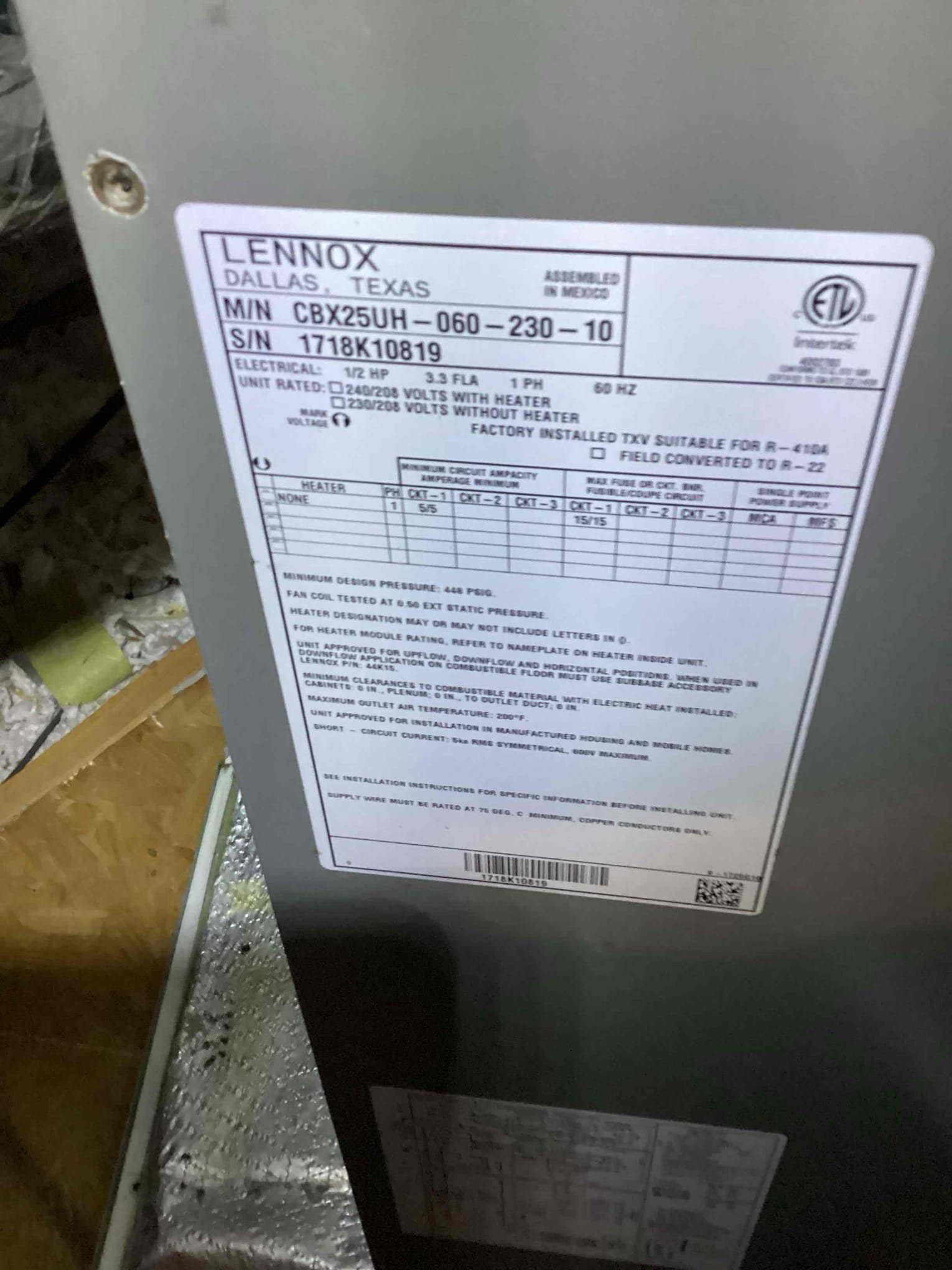 Anna, TX - Upon arrival, homeowner informed me that the home has never been efficient in cooling or heating. I performed an electronic leak search on both outdoor unit and indoor unit. My electronic leak detector did not hit on outdoor unit. But the electronic leak detector did hit inside air handler at evaporator coil. I have uploaded video of this and homeowner has seen the video after I performed leak search, I put together outdoor unit and put doors back on air handler. Turn system back on and system is running at this time.