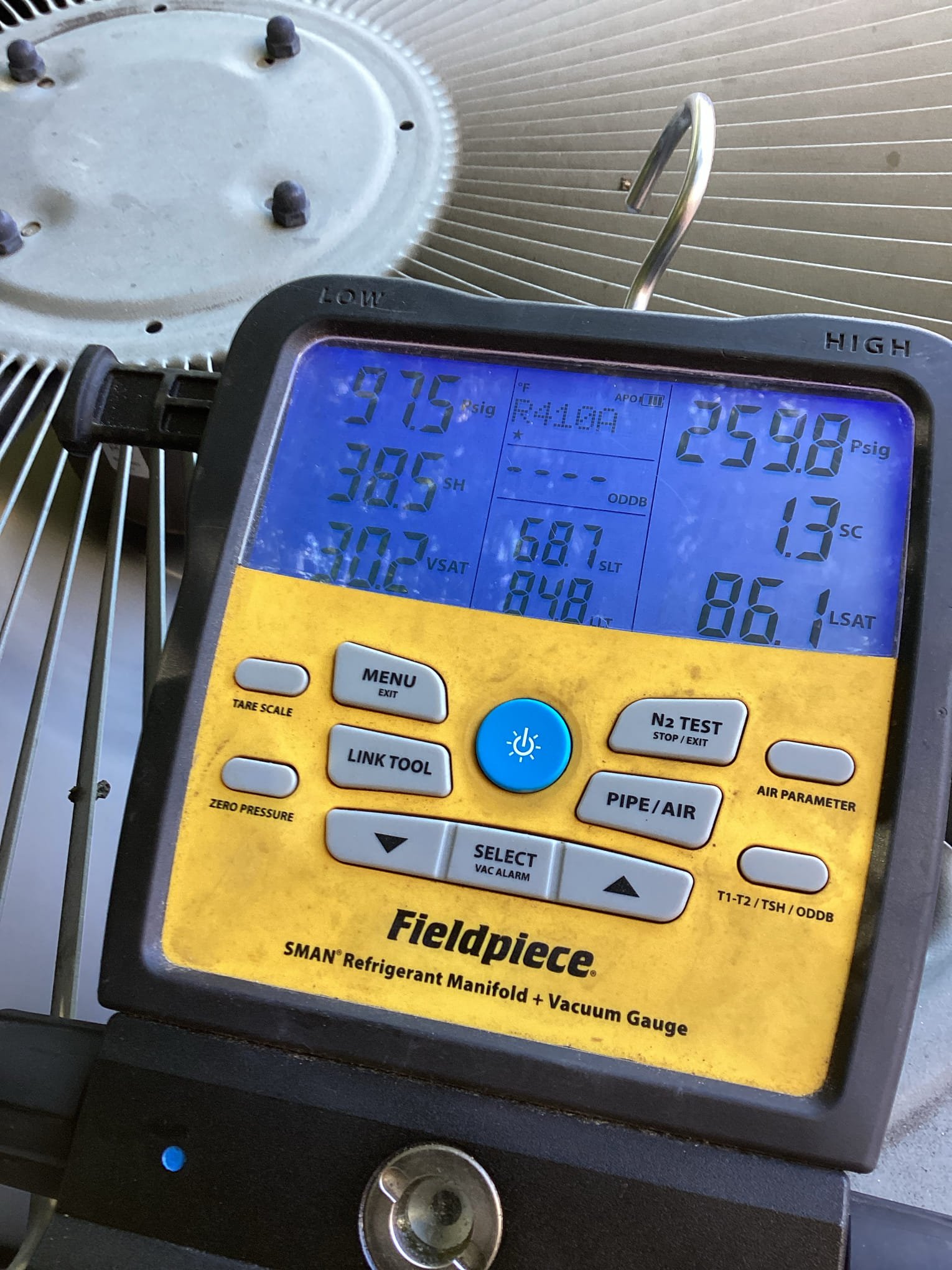 Anna, TX - Upon arrival, homeowner informed me that the home has never been efficient in cooling or heating. I performed an electronic leak search on both outdoor unit and indoor unit. My electronic leak detector did not hit on outdoor unit. But the electronic leak detector did hit inside air handler at evaporator coil. I have uploaded video of this and homeowner has seen the video after I performed leak search, I put together outdoor unit and put doors back on air handler. Turn system back on and system is running at this time.