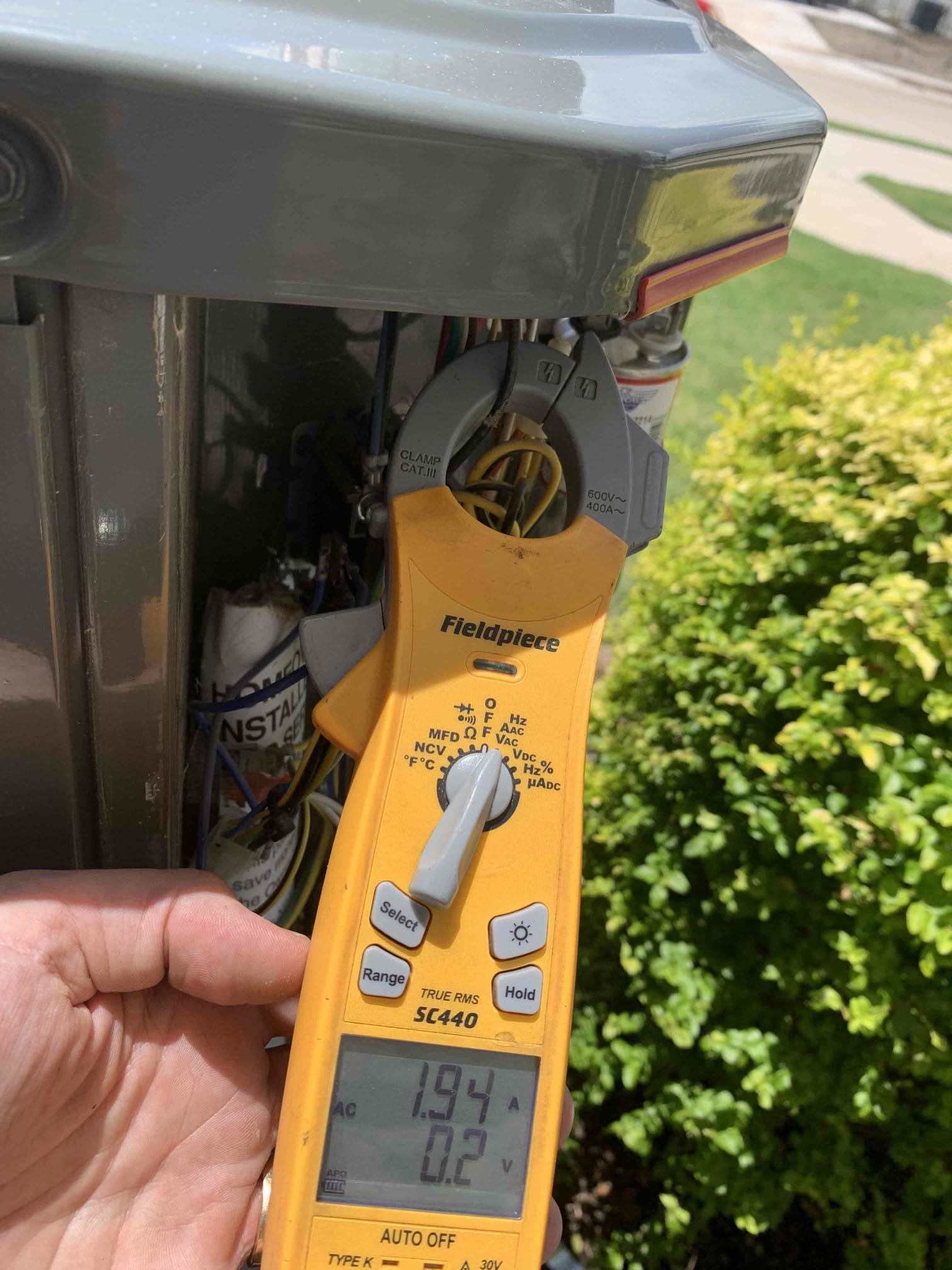 No cool on gym system. Thermostat was set to cool but system was not running. Found that primary drain line was clogged up, causing the float switch to turn the unit off. Cut drain line and cleared it using nitrogen. Glued drain line back together and verified it was draining. Poured water down line and watch all water drain out properly. Checked temperature drop across system, 79° in and 60° out. Filter is dirty, should be replaced soon. System is cooling at this time. 

Filter sizes: 2- 20x25x4”