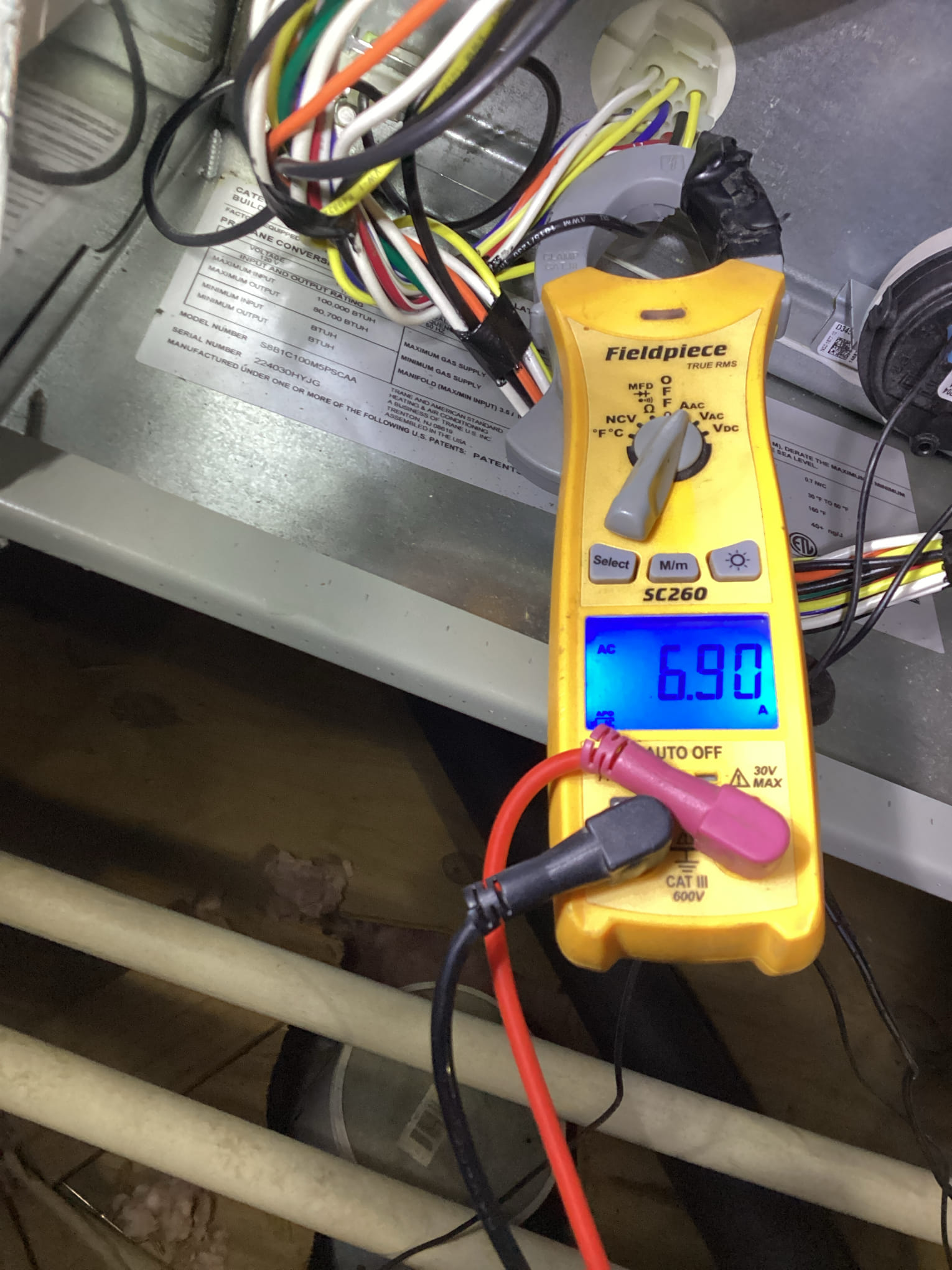 Performed two system maintenance. Homeowner complained about upstairs system not keeping up. During the maintenance I found that upstairs system was only cooling it 13 degrees. The system was pulling in 73° and putting out 60. On upstairs system I also found that one of the air filters was extremely dirty. On upstairs system I also found a low run capacitor on the blower. I also found a low start capacitor on the condenser. On the downstairs system, I found that the start capacitor on the condenser was low as well. I brought this to the homeowners attention that if she doesn’t want to replace these capacitors now she should definitely replace capacitors come next spring. After performing the condenser cleaning, I checked temperatures on upstairs system again and found that the system was pulling in 77° air and putting out 57° air so I believe between the dirty air filter and the condenser getting a light cleaning. This should improve the air for the upstairs. Both systems are running p