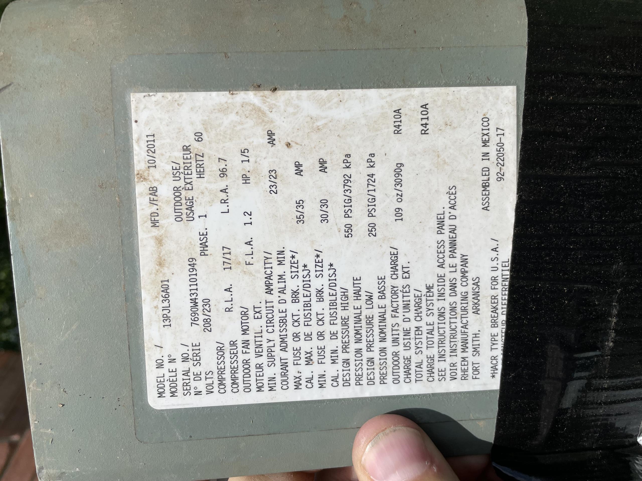 Denison, TX - Upon arrival, I found that the system was running, just not efficiently. System was only cooling the air 6°. Return register was pulling in 84° air and supply register was putting out 78° air. Upon further investigation, I found that none of the air filters have been changed in a very long time and return cavities and return Plenum was very dirty. I opened up air handler and found that the evaporator coil was dirty, not allowing proper airflow across coil. Blower housing was also dirty, causing air restrictions. The outdoor condenser was very restricted with debris and needs a thorough chemical cleaning. I also noticed that the air handler was no longer level due to support coming loose and screws had pulled out. I highly recommend a full system equipment cleaning, a duct cleaning and re-leveling the air handler. It is very important to get your system cleaned so that it can run at its peak performance and efficiency. Due to airflow restrictions the system is starved of airflow and the