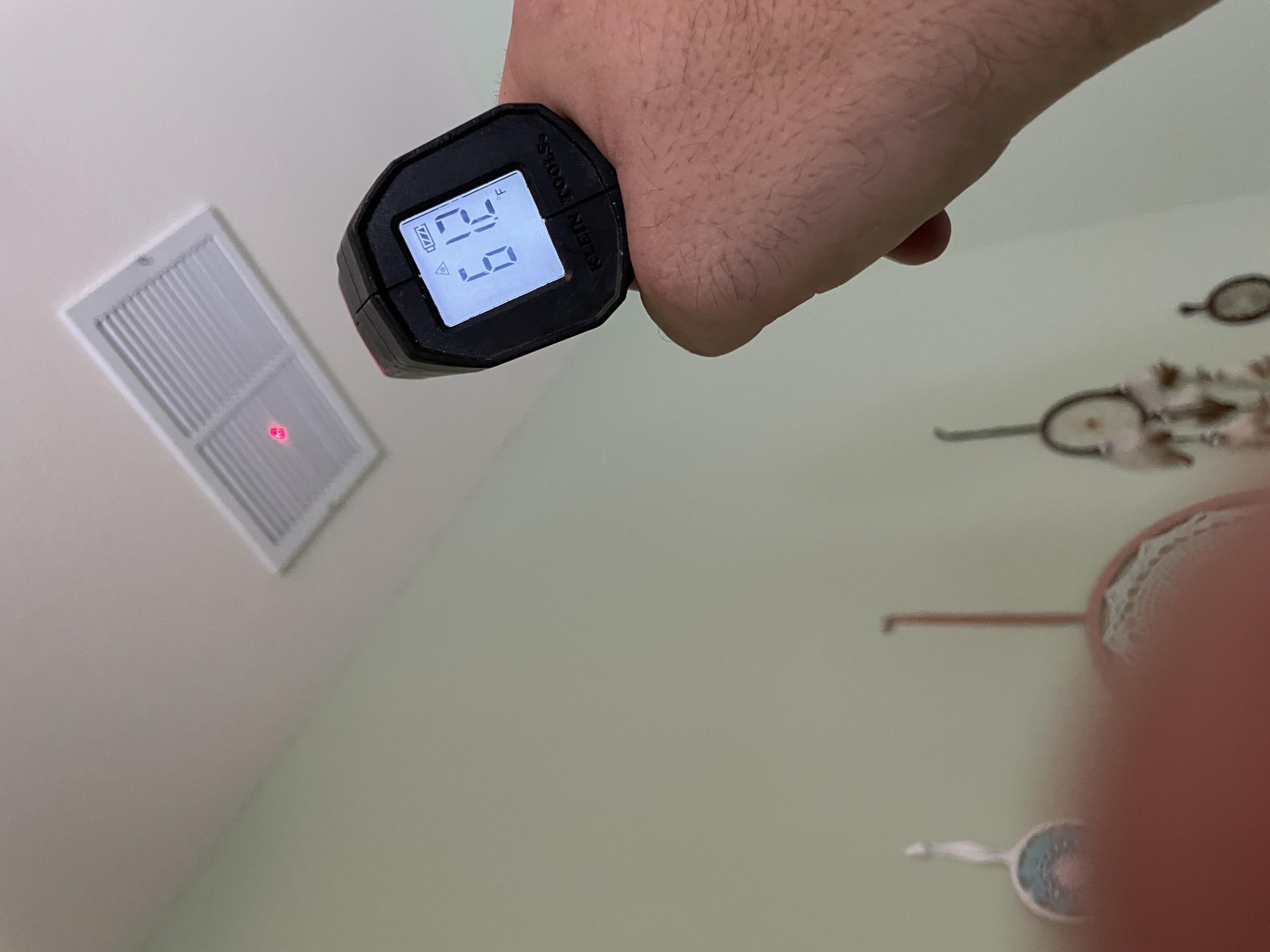 Frisco, TX - Upon arrival, homeowner explained to me that certain areas of the house seemed much warmer. I found that the thermostat said the indoor humidity was 62%. I recalibrated both upstairs and downstairs thermostats. I change the settings for the dehumidification option. I also set a longer runtime on the lower when the system satisfies at set point. I looked at the system in the attic and tested drain line. Drains for draining properly. I adjusted one damper that was supplying the common area upstairs with too much air. I diverted that air to a daughter‘s bedroom because she didn’t seem to be getting enough air flow. Homeowner will give it 48 hours to see if this fixes all of the issues both systems were running properly.