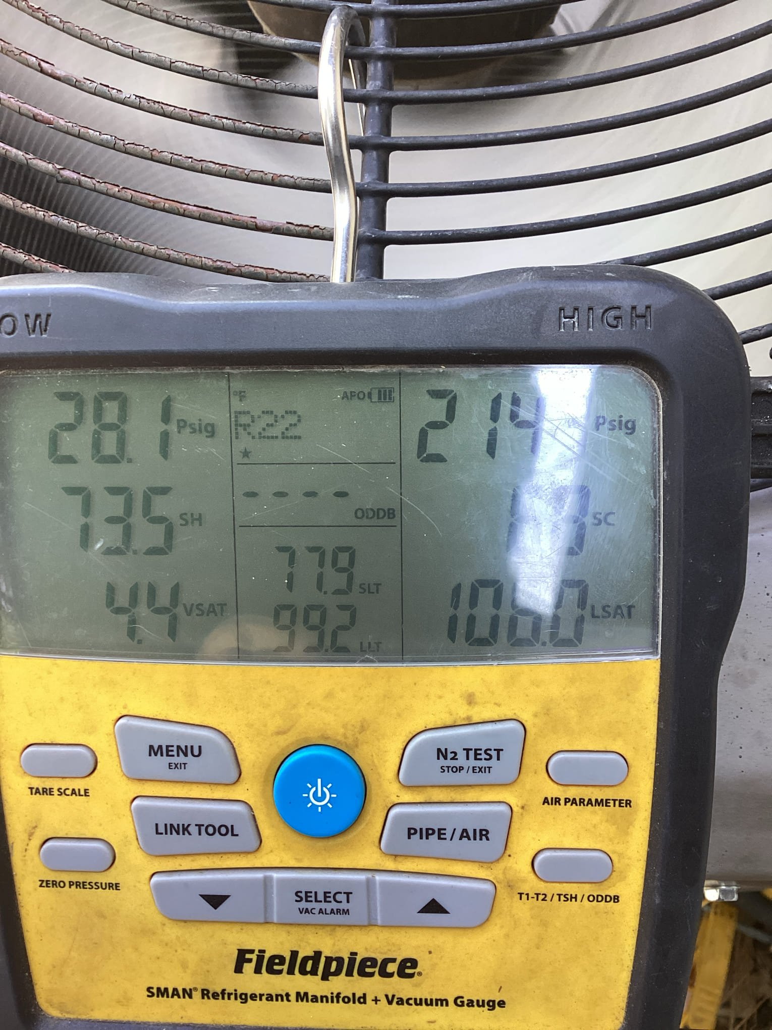 Sherman, TX - Upon arrival I found that outdoor unit was low on refrigerant. This is a R 22 refrigerant. Had the discussion with the homeowner about replacing condenser and evaporator coil. Homeowner was going to think about this and get back with us.