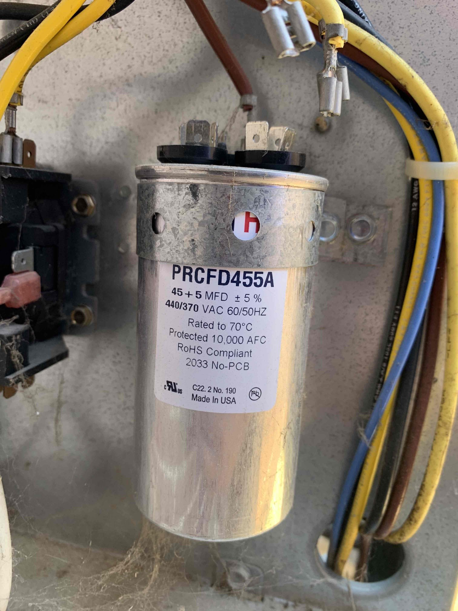 No cool on single system. When thermostat was set to cool, indoor blower was running. Went outside and condenser was not running. Checked capacitor and it was dead. Contactor is original on unit, recommended replacing it. Customer approved repair to replace capacitor with five year warranty, and contactor. Tested system after repairs were made. Measured amp draw on compressor and fan motor. System is cooling at this time.