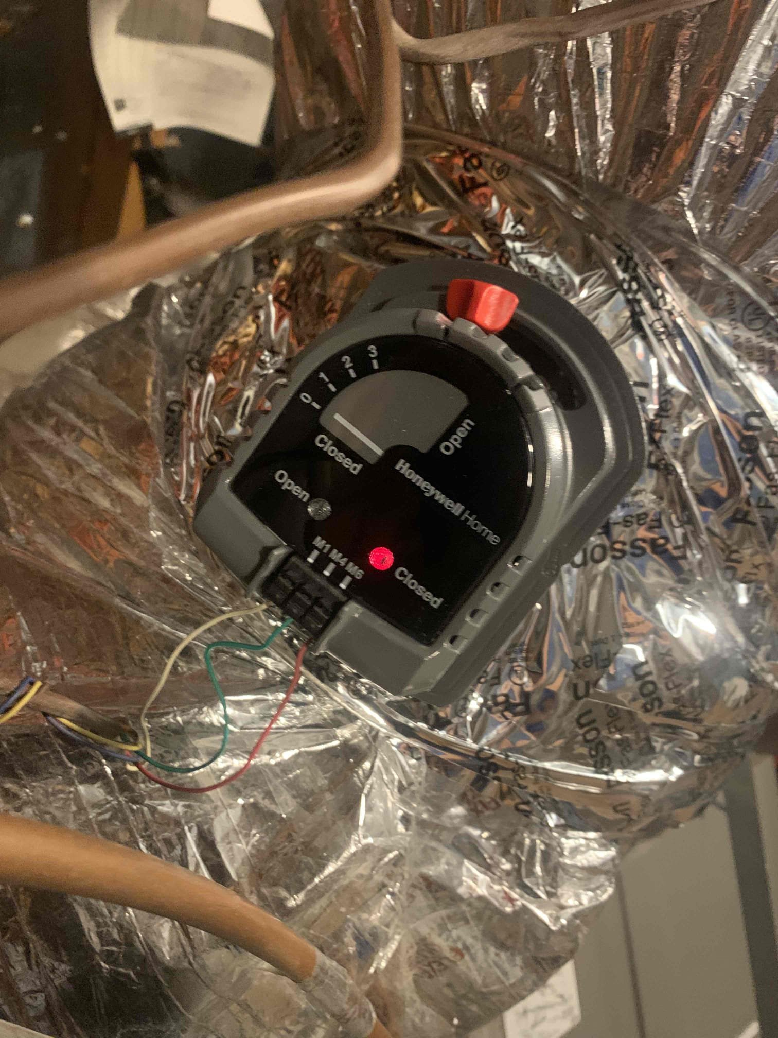 Anna, TX - Replaced Honeywell damper motor. Removed damper that was backwards and installed it the correct way. Tested damper closed and open. System is cooling at this time. Sealed coil plenum connection complimentary.