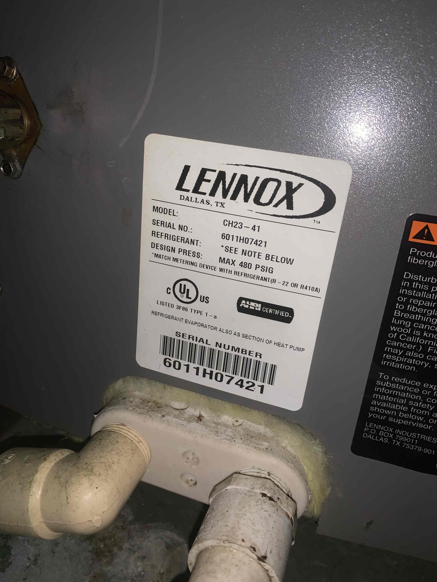 Frisco, TX - Customer had water draining outside from secondary line. Found that system had primary drain line clogged. Drain goes to sink in master bedroom. Covered sink drain to prevent debris coming out. Blew out primary drain line at coil using nitrogen. Poured water down drain to verify it was clear. System is cooling at this time. 