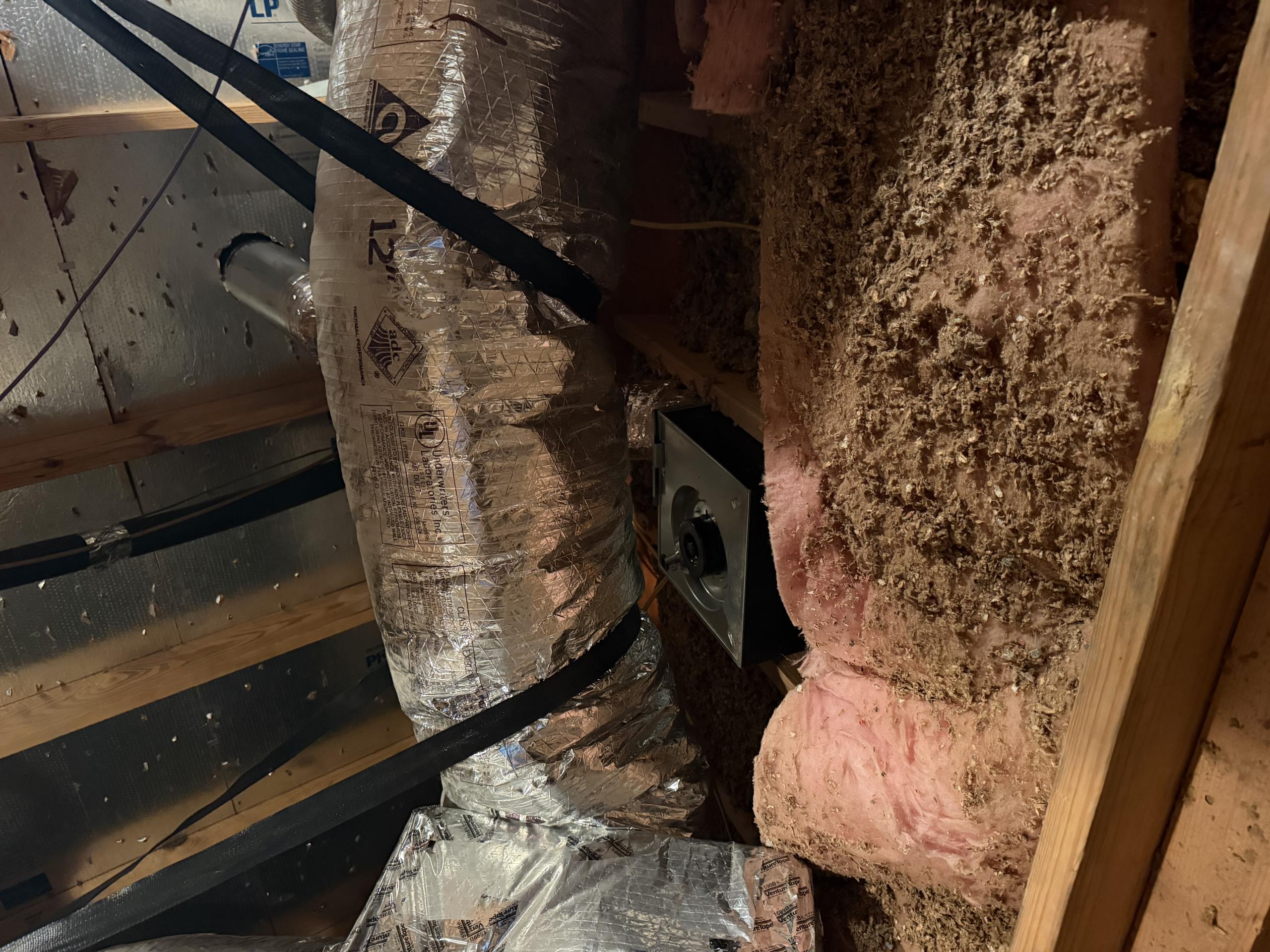 Frisco, TX - Scope of Work – Ductwork & Drain Line Corrections

During our HVAC inspection, we identified two items that required correction to ensure the system components were properly supported and protected.

Work Completed

1. Ductwork Re-Secured

* Discovered a section of ductwork that had come loose and was laying directly on top of the exhaust fan motor.
* Properly lifted and repositioned the ductwork away from the exhaust fan assembly.
* Re-hung and securely supported the ductwork to prevent contact with the motor and allow the exhaust fan to operate without obstruction.

2. Emergency Drain Line Secured

* Discovered that the HVAC emergency/secondary drain line was not properly secured.
* Repositioned and properly secured the drain line.
* Verified that the piping is now adequately supported and positioned to help prevent movement, sagging, or future separation.

Completion Summary

Both identified items were corrected during today’s service visit. The ductwork is now properly supported an