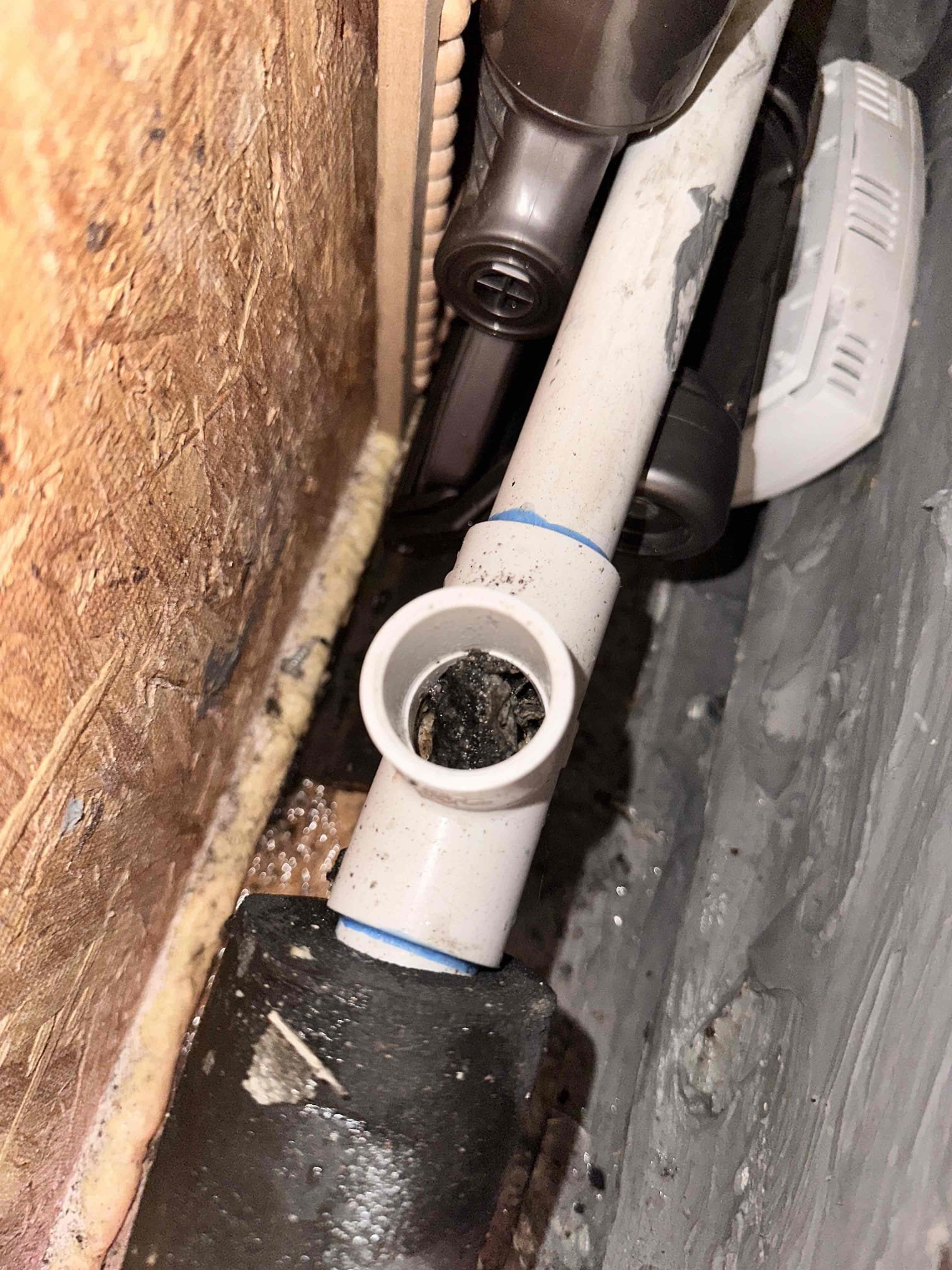 Anna, TX - Return for system not cooling again. On arrival, outside unit was running but indoor blower was not, coil was frozen. Error code was for clogged drain line. Once I pulled float switch out, the blower came back on. The primary drain line is clogged up. When the float switch would trigger, it was only shutting the blower off but keeping the condenser running. This is what caused it to ice up. Cleared drain line using nitrogen. Poured water down it to verify it was clear. Wired float switch up to shut off the thermostat completely. This will shut everything off rather than only the blower. Tested float switch operation as well. System is cooling at this time and drain is clear. 