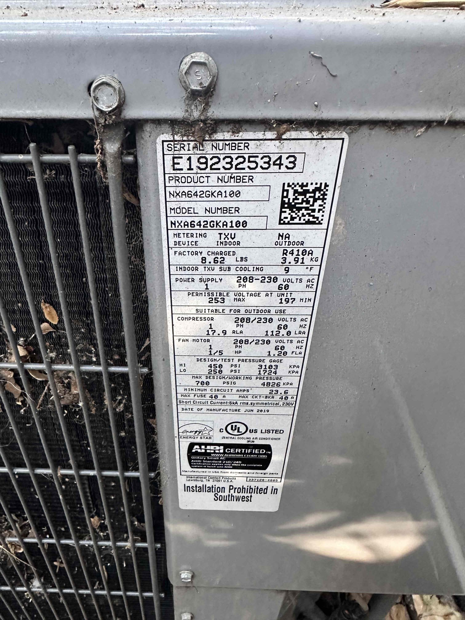 Pottsboro, TX - Arrive for no cool on upstairs system. Indoor blower was on but condenser was not running. Took panel off unit and noticed capacitor was swollen. Capacitor needs to be replaced. Customer approved replacement of capacitor using upgraded turbo with a 5 year warranty. Tested system after repair was made. Measured amp draw on compressor and fan motor, both are within acceptable range. Checked temperature at supply grill, getting 62° with 80° return. System is cooling at this time. 