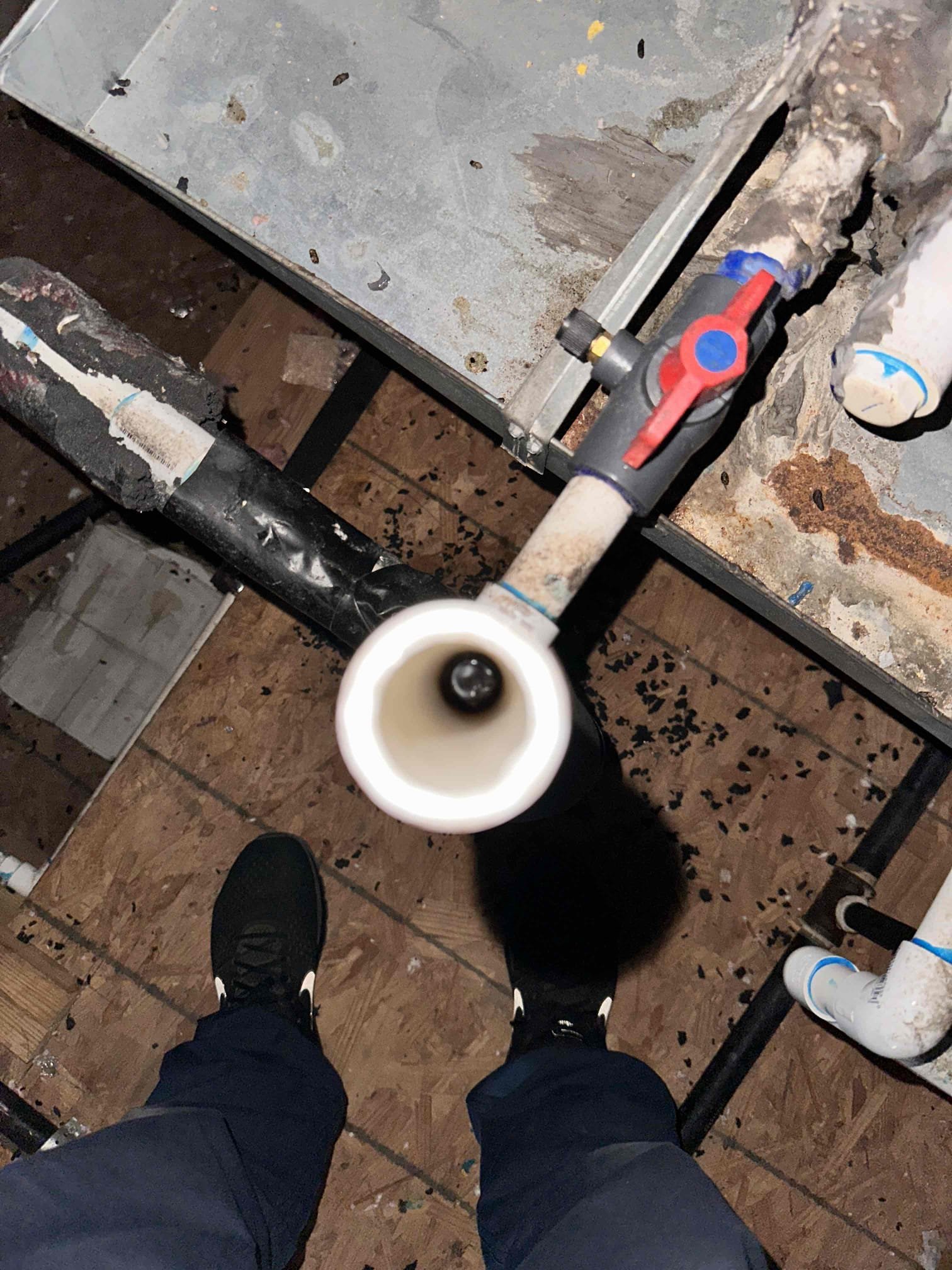 Melissa, TX - Arrive for no cool on downstairs system. Found that primary drain line is clogged up and shutting float switch off. Cleared drain line using nitrogen and water. Verified drain was clear by pouring bottles of water down drain. Drain is now clear and system is cooling at this time. 