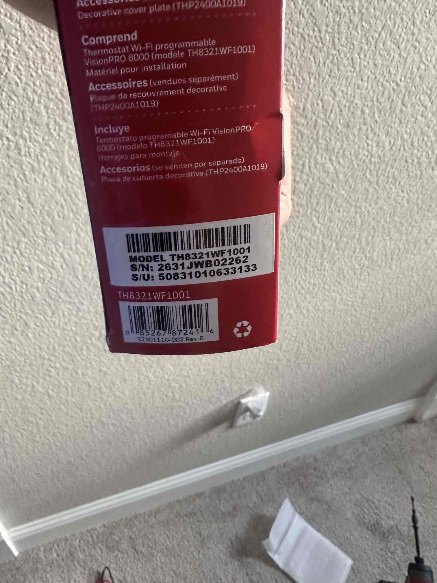 Frisco, TX - Installing WiFi Honeywell 8000 thermostat. Removed old thermostat and noted the wiring. Connected new thermostat and mounted it level. Went through install settings and adjusted them accordingly to the system. Tested thermostat after install. System is cooling at this time. 