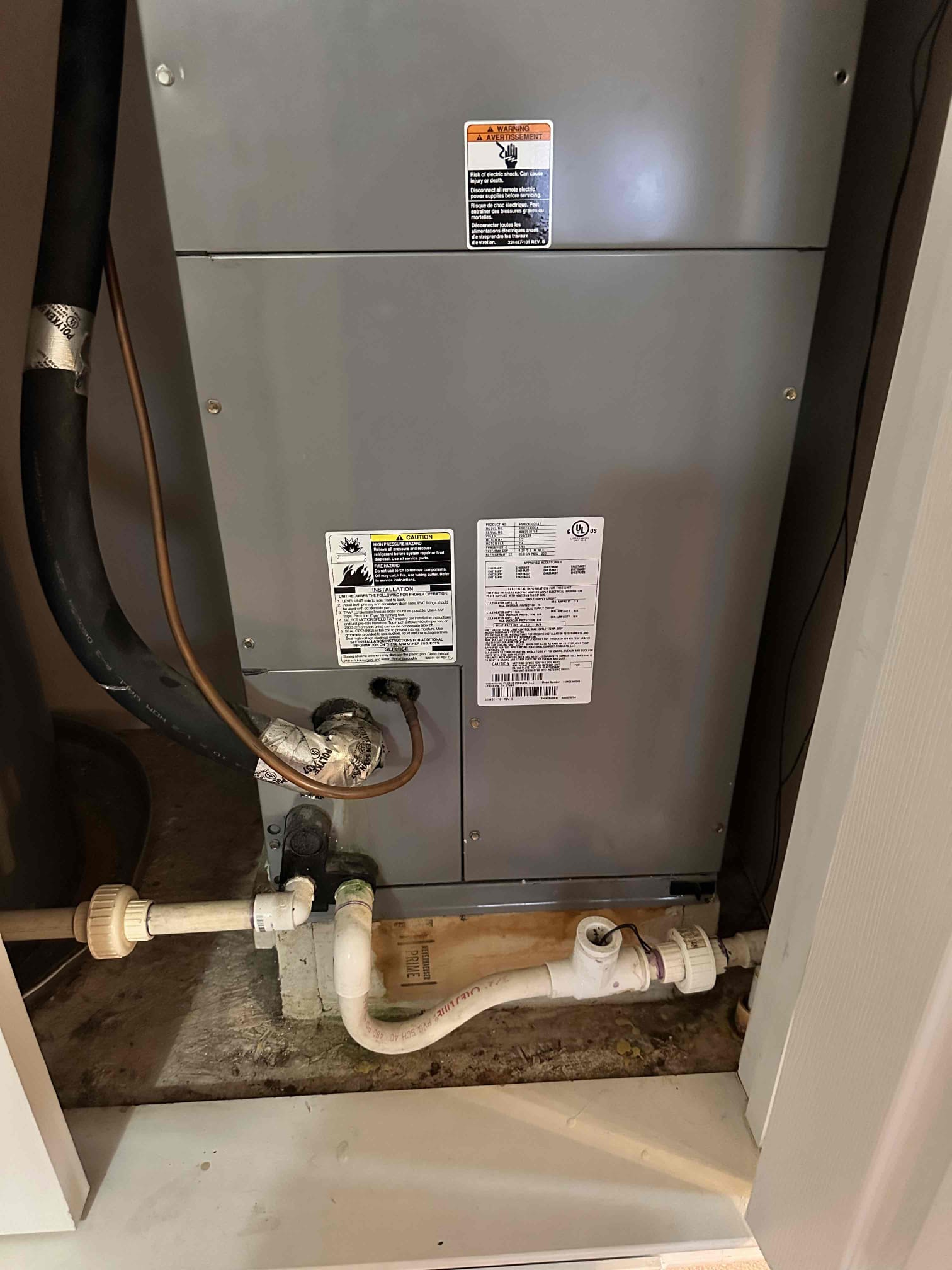 Anna, TX - System only cooling for a few hours after leaving last time. It would go in and out from cooling and not. Indoor blower motor would run half the time and when it wouldn’t the system would freeze up. Also, condenser fan motor has lost all oil and is grinding. Indoor and outdoor fan motors need to be replaced. Capacitor outside also needs to be replaced. Let customer know due to age and condition of coil, we cannot clean it without risking creating a leak. Metals in coil are extremely brittle at this point and would almost guarantee start leaking. Told customer best option is to replace the system instead of trying to repair the old one just for it to not last and all that money becomes a waste. Customer agrees and would like to replace as soon as he can. 