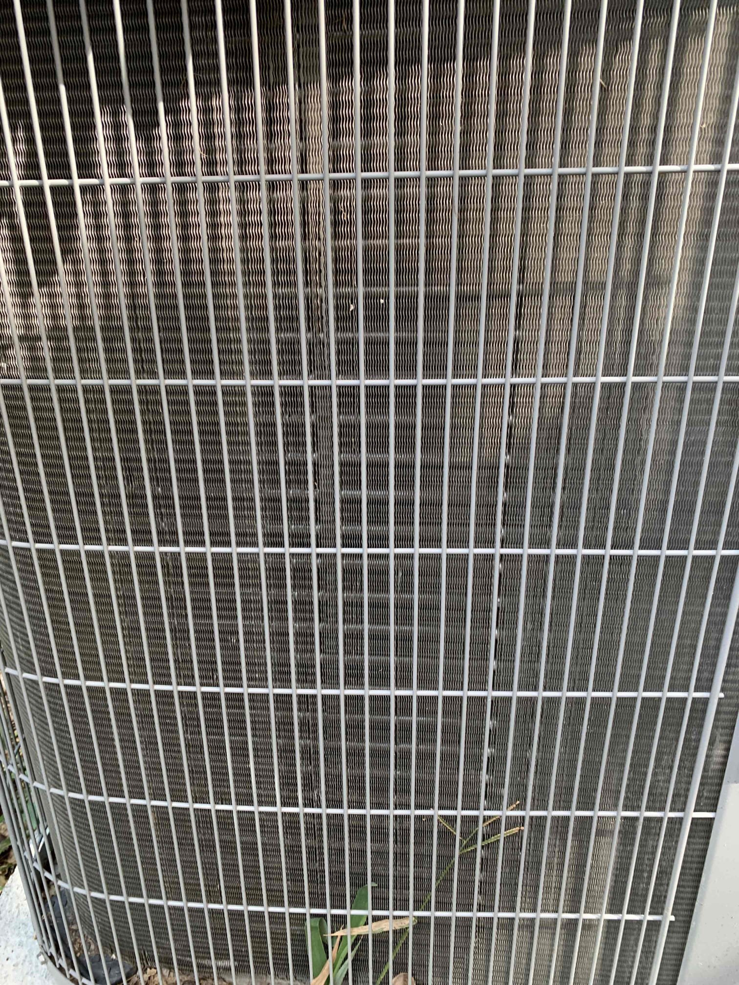 Van Alstyne, TX - Customer wanted us to check out condensers to see if they needed to be combed. Checked all 6 condensers and the fins are not damaged or smashed together at all. The only thing we recommend is cleaning the condensers. They have a bit of dirt buildup on the coils. 