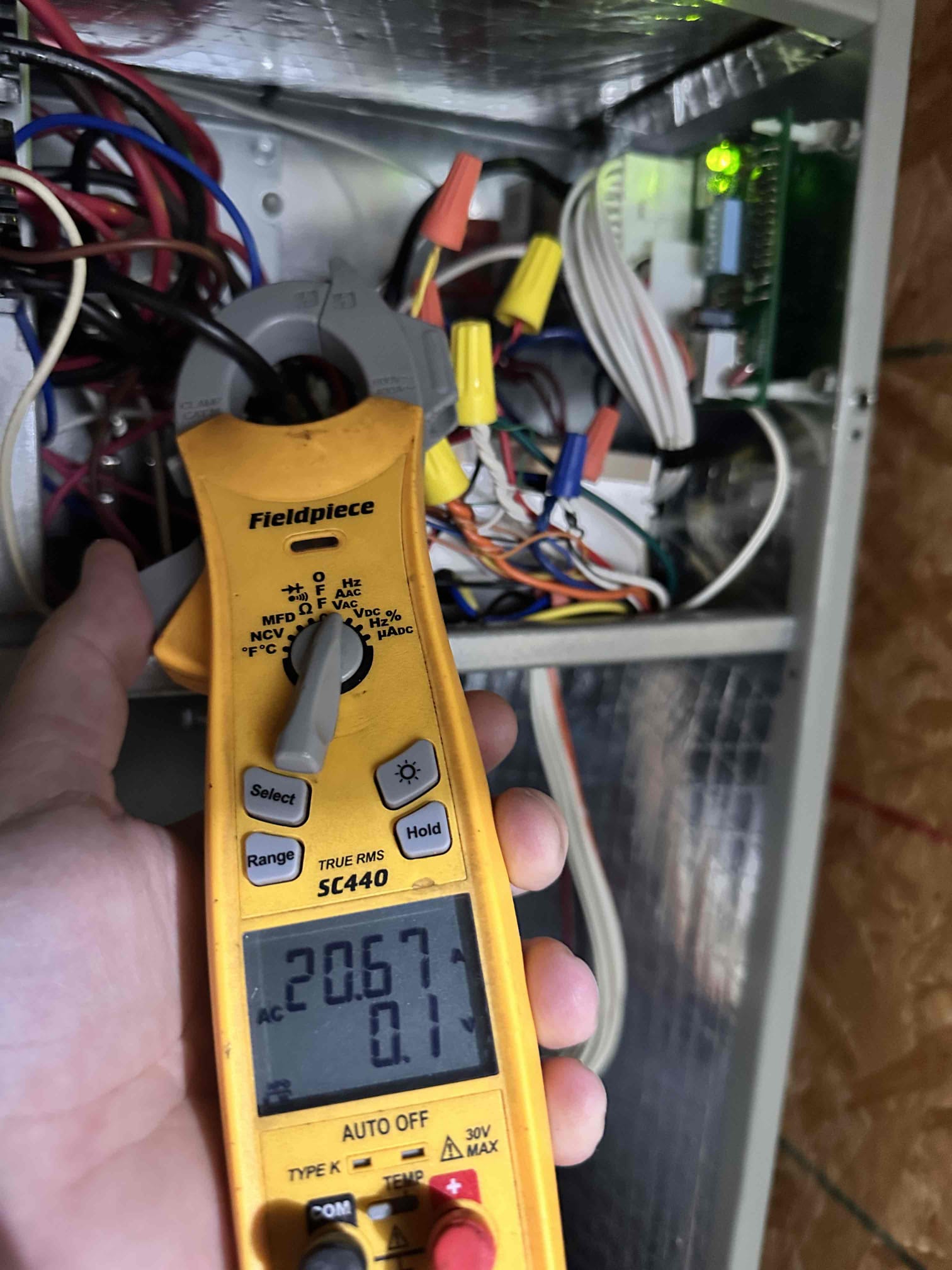 Anna, TX - 1 system heating maintenance. System has air handler with heat pump  and emergency heat strips. Treated drain line using Total C drain treatment. Customer replaced filter recently, it is still in good condition. UV light is on and operating. Tested system in heat pump mode as well as emergency heat strips. Checked amp draw in heat strips, they are all coming on. Measured temperature rise across system. Went outside to condenser and checked capacitor and contactor. Both are testing within acceptable range. Customer had concerns about a little bit of dust buildup. Checked supply plenum, and showed customer pictures. Sent estimate for duct cleaning and she will think about it and let us know if she wants to move forward. System is operational at this time. 

Customer was worried that thermostat was not reading the correct temperature because of other thermometers in the house. Checked it using my own thermometer in a few different places including at the thermostat. Noticed it was a degre