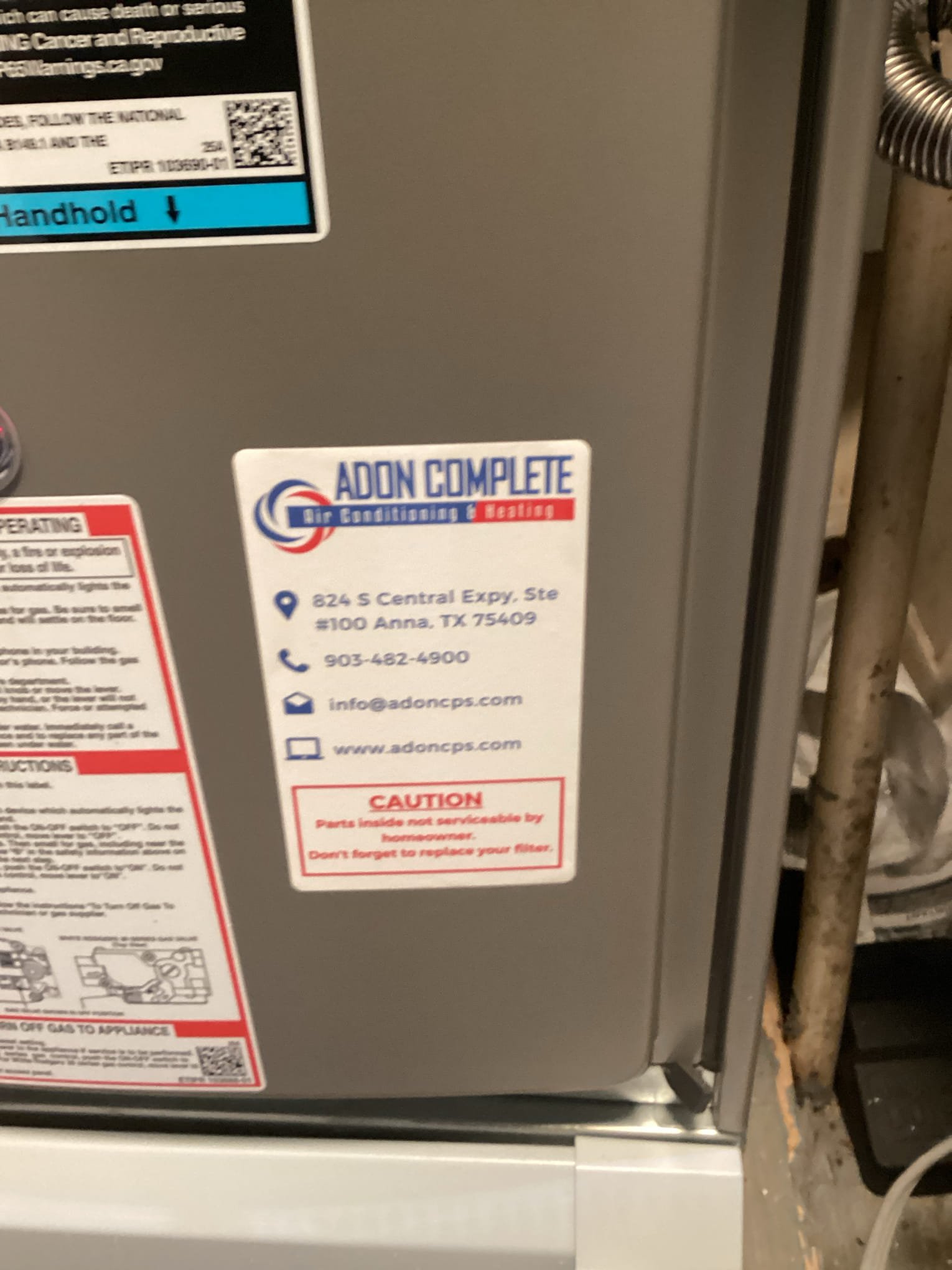 Anna, TX - Performed quality check on system. Everything checks out accordingly advised homeowner to change filter every three months due to dog hair clogging filter pretty badly. Checked in with office and advised by payola to let customer know we can come change filter out on Monday. Customer stated she will try to have filter changed out before Monday Monday, but will call the office to let us know if she did not receive filter through Amazon before then. Checked all outdoor and indoor electric electrical components everything looks in tiptop shape. Gauge up to system and system was currently running at perfect sub cool levels no concerns at home by homeowner. 