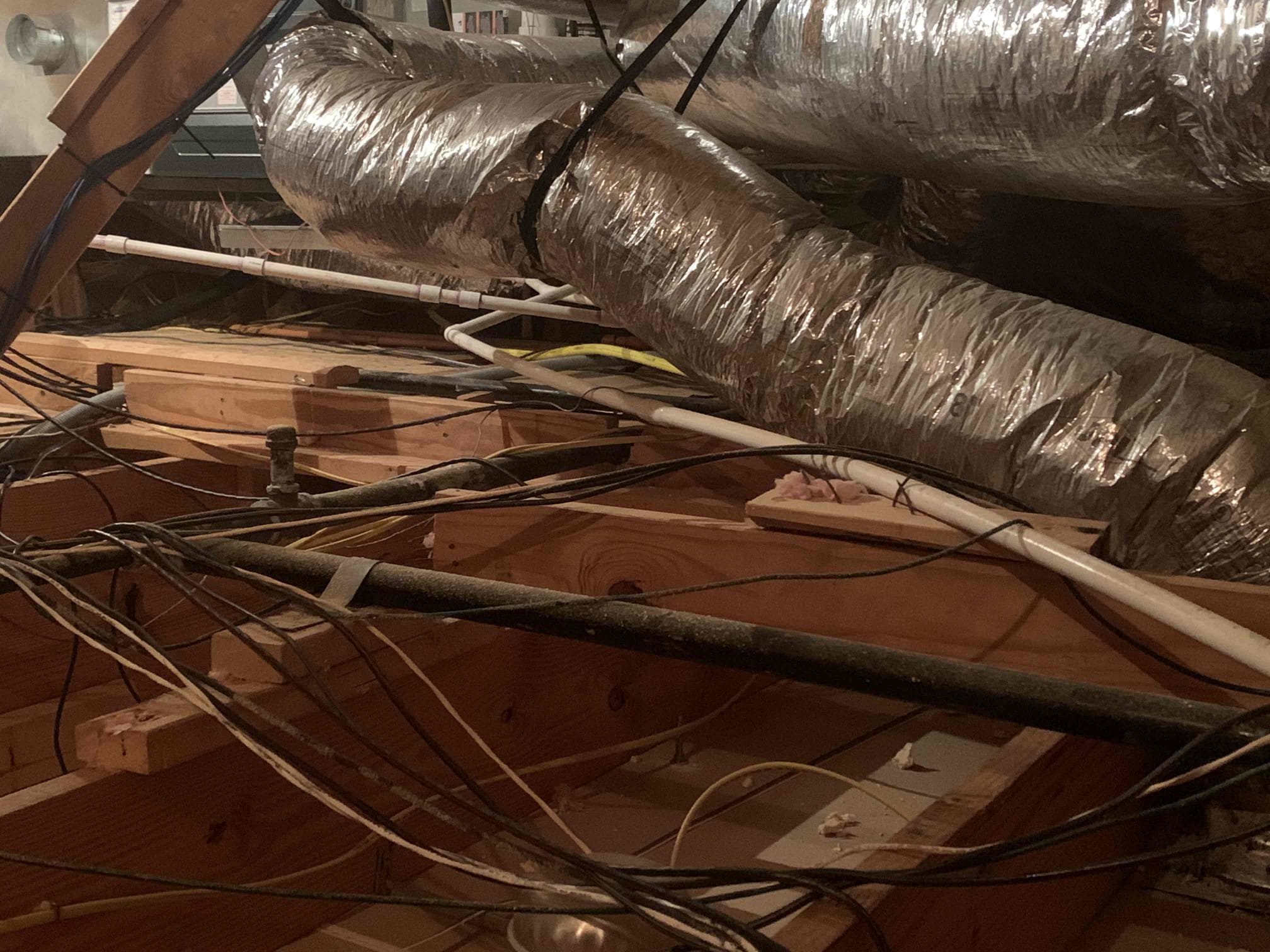 Allen, TX - Customer has had ongoing issues with his condensation drains. Instead of trying to keep clearing them he wants to get all new drain piping to ensure everything is clear. We recommend running the drains into existing vent piping for the bathrooms so that each unit can have its own drain. The water heater is also draining into the primary drain for the AC which can also cause issues. We recommended running that to new drains into location as well. Customer approved estimates. Office will get with them to schedule the work. 