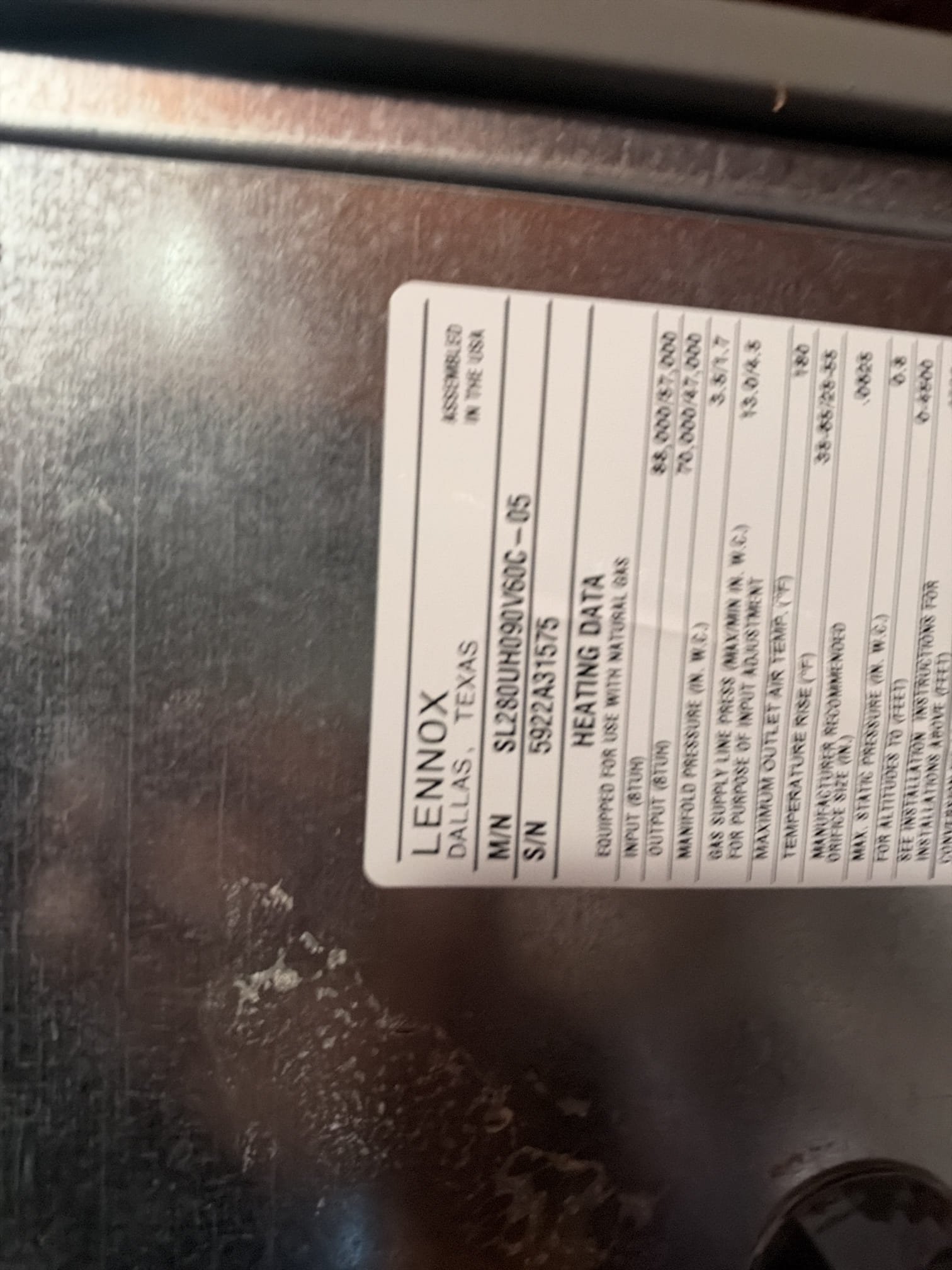 Dallas, TX - performed heat maintenance on system. Checked all electrical components are inducer and blower motor for correct amp draws. Cleaned the flame sensor. Inspected flames on system. Changed filter for homeowner. Took temperature split on system, split was at a 20° split. More than a gallon of water down the drain lines video is uploaded. Took several pictures of insufficient levels of insulation inside home. Brought this up to the customer to his attention. Inspector ductwork and inside of return plenum. Return plenum has some grime built up on it. Inspected outdoor unit. Inside cabinet of system looks good. Condenser coil could use a cleaning. Customer stated he would take care of it himself. Many split maintenance was performed, cleaned out condenser outside, and took split on evaporator head split was at a 22. Filters are very clean. All data tags are uploaded. Systems are currently running at this time