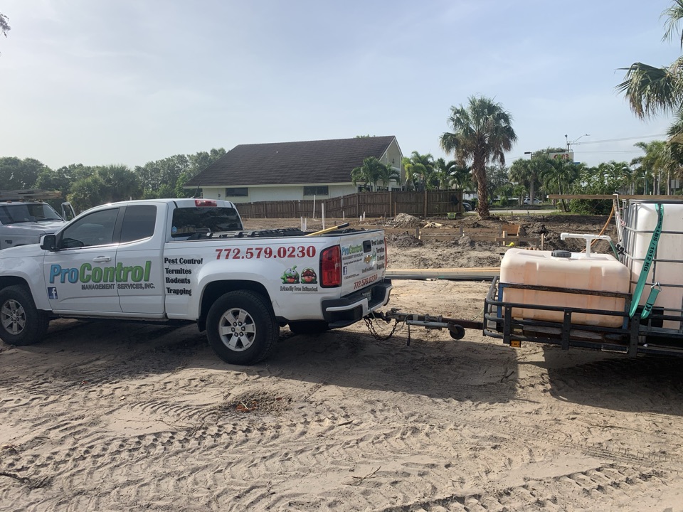 Termite PreTreat in Jensen Beach for one of our builders