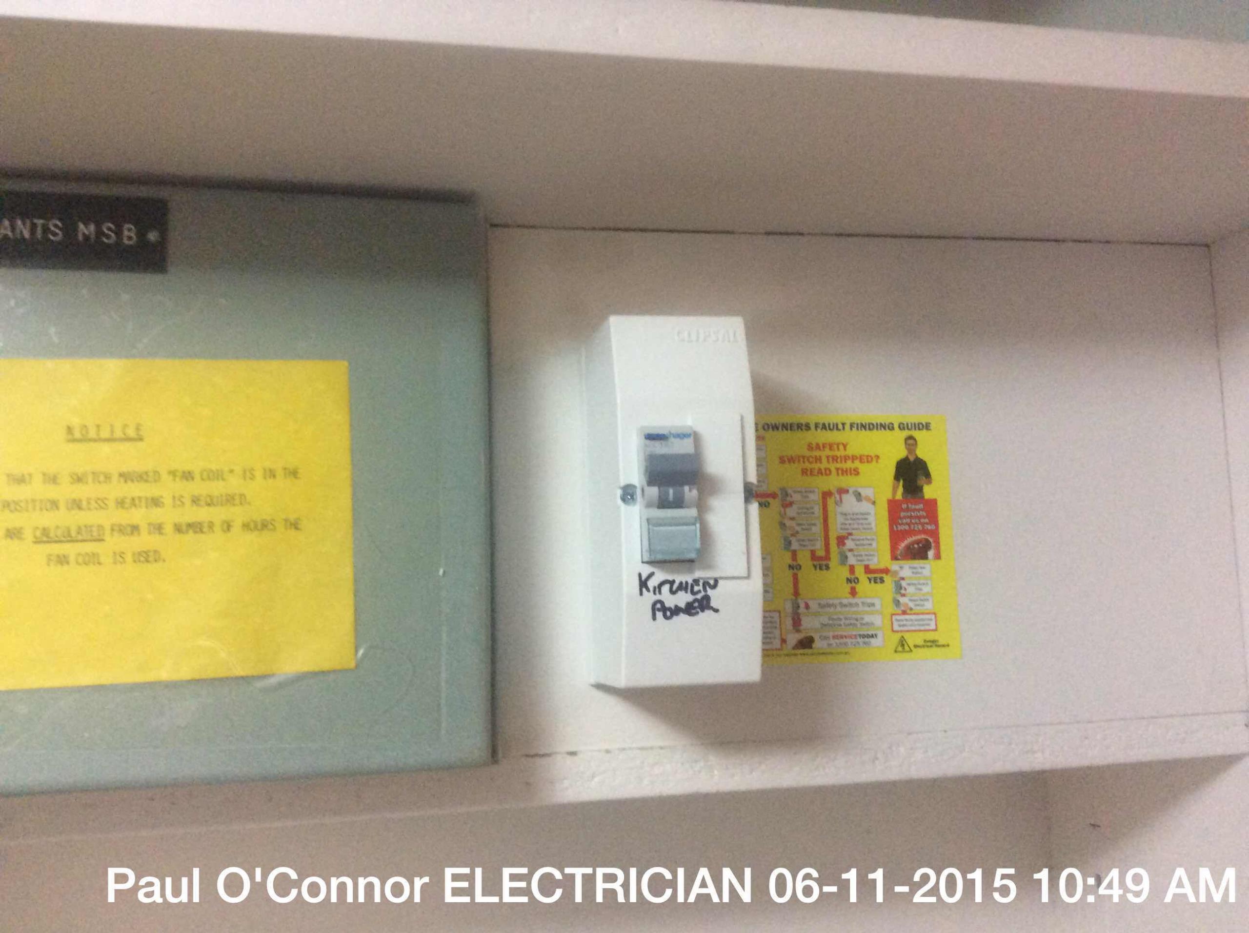 Replace faulty RCD/MCB
