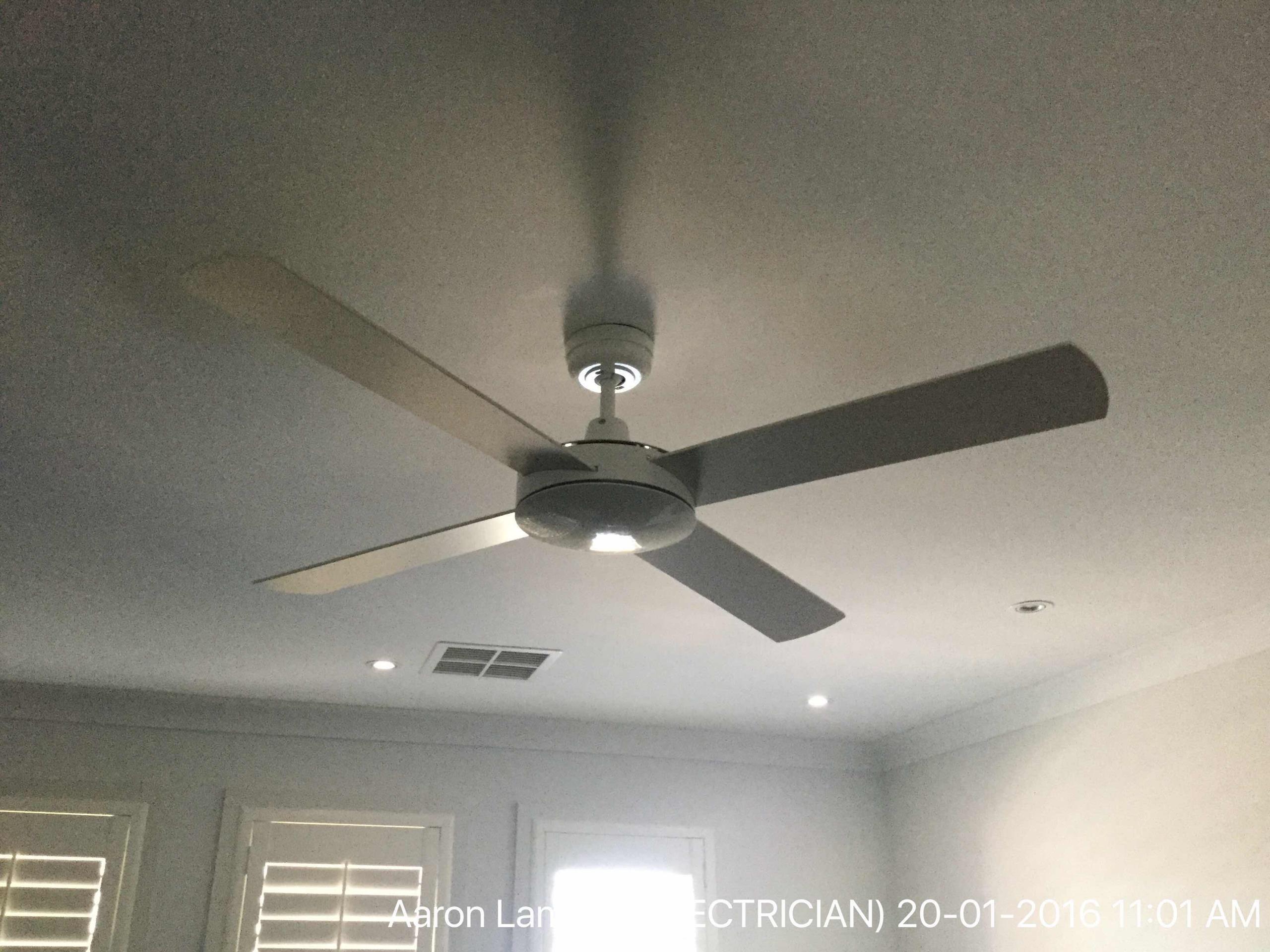 Replaced ceiling fan