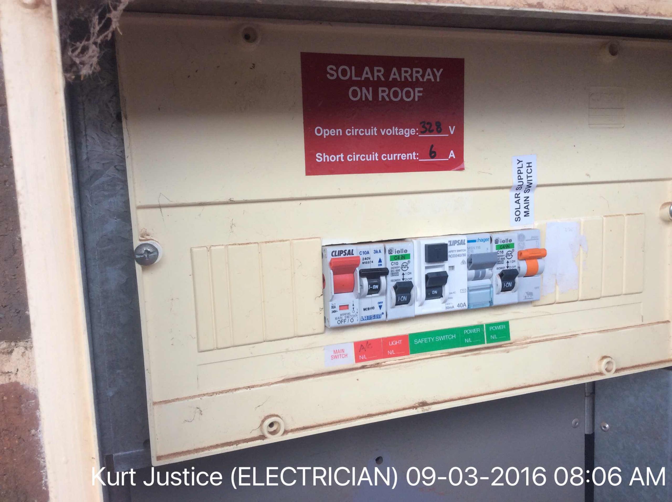 Replace faulty 16a circuit breaker