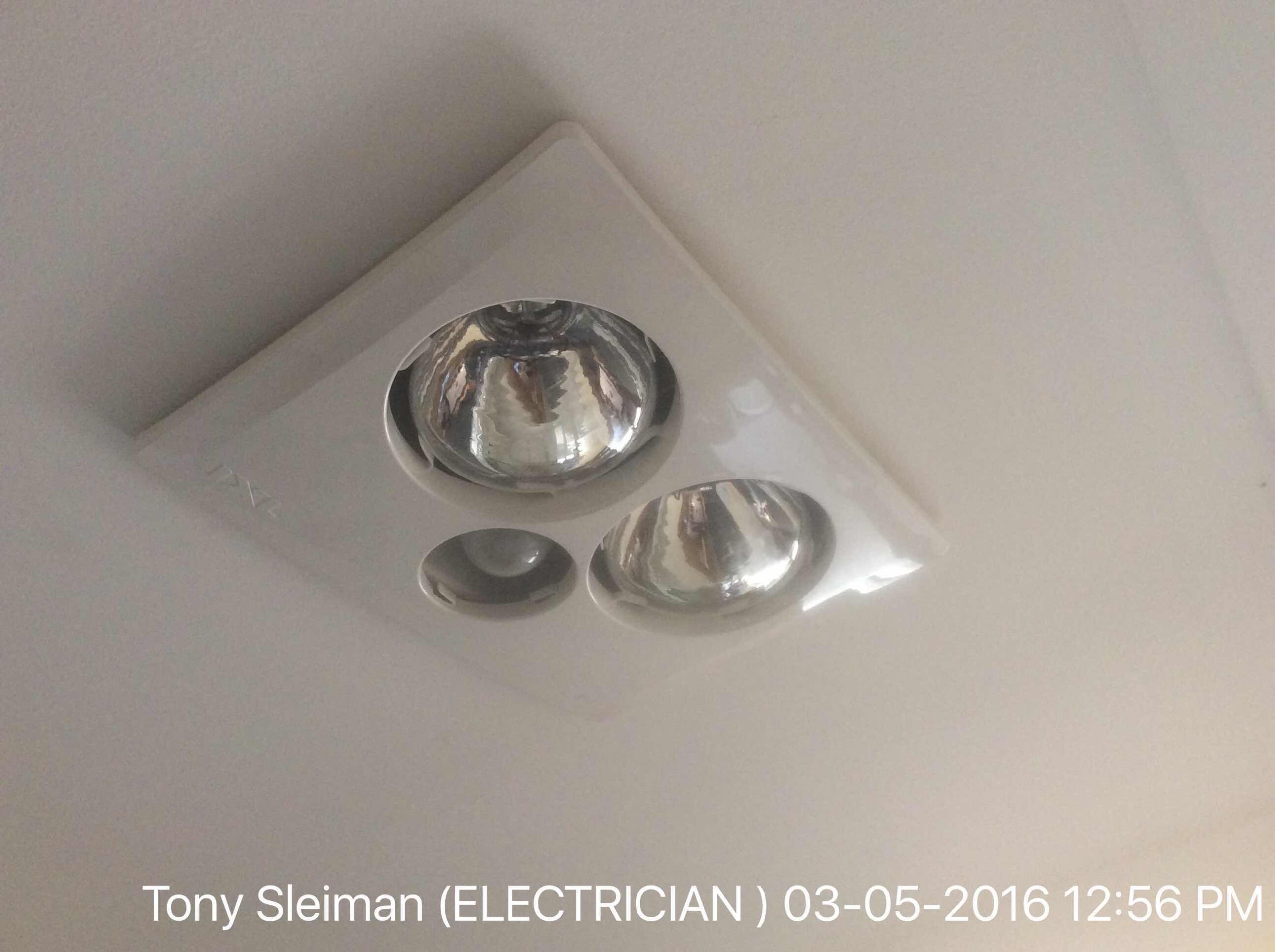 Installed 2 IXL In bathrooms, and relocated a internet point