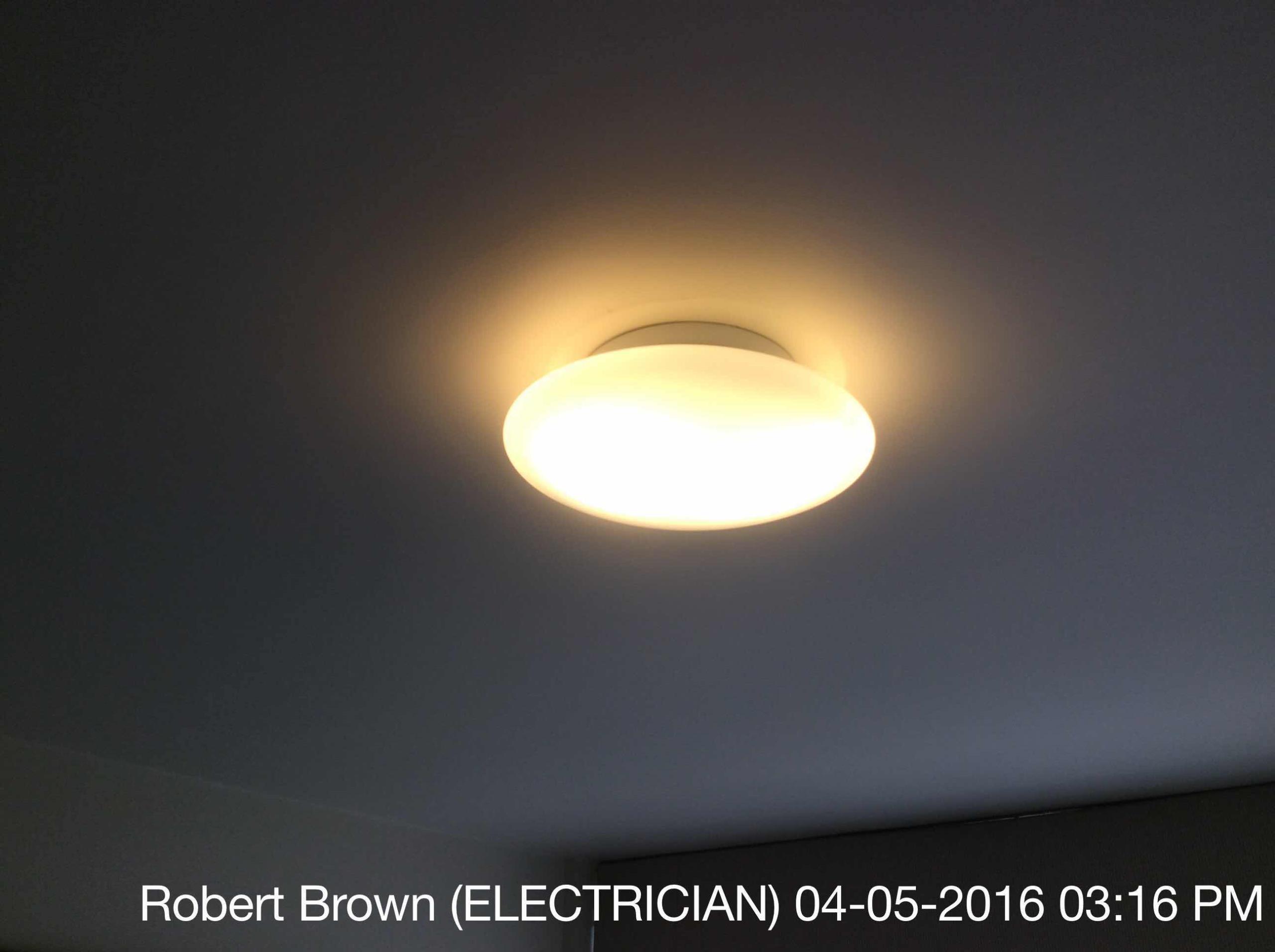 Installed customer supplied light. Tested and commissioned