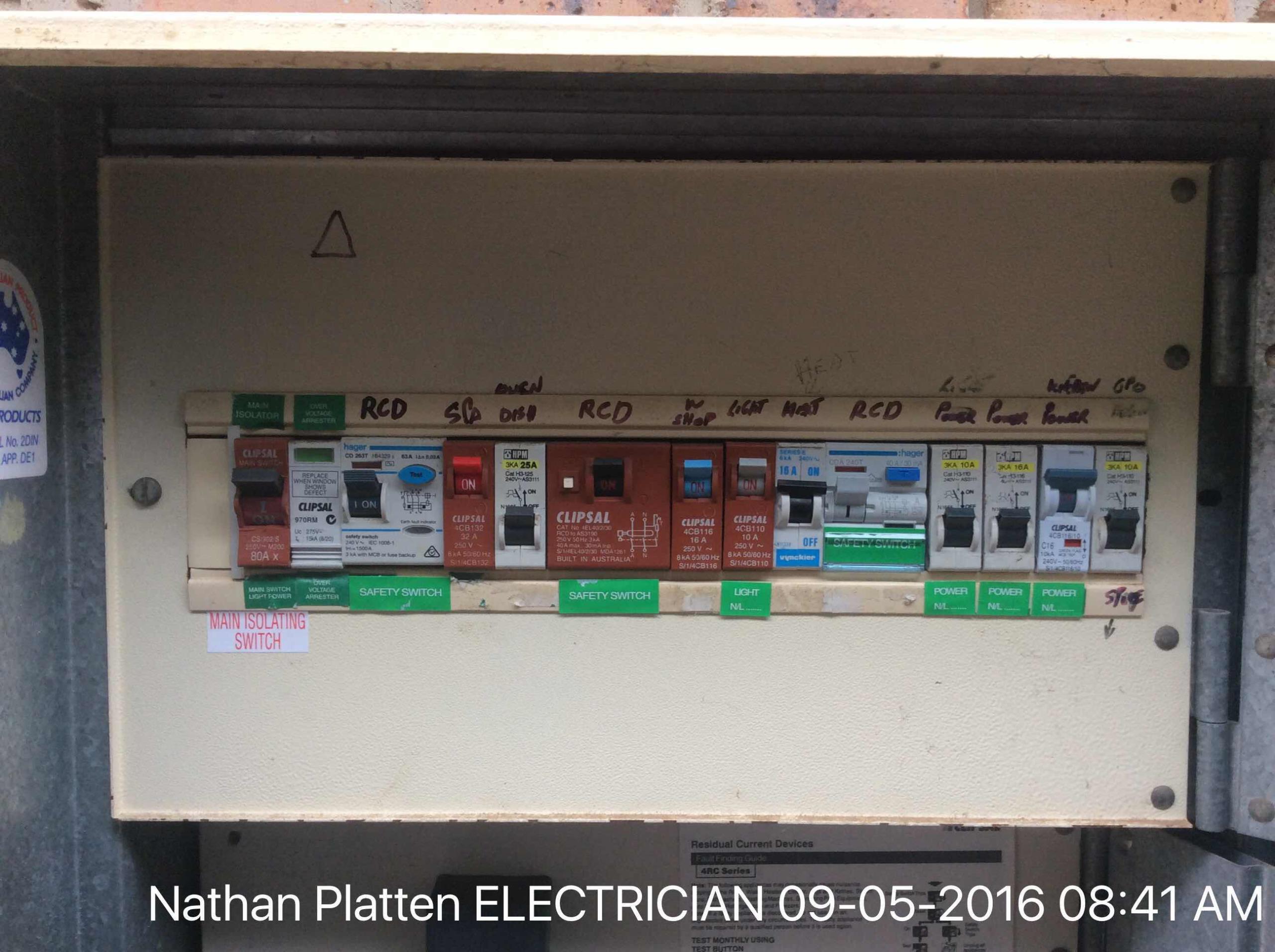 Replaced faulty 40a rcd with new fault find tested ok