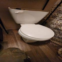Jacksonville, TX - Pulled and reset guest toilet to replace wax seal. Jacksonville, TX - Pulled and reset guest toilet to replace wax seal.