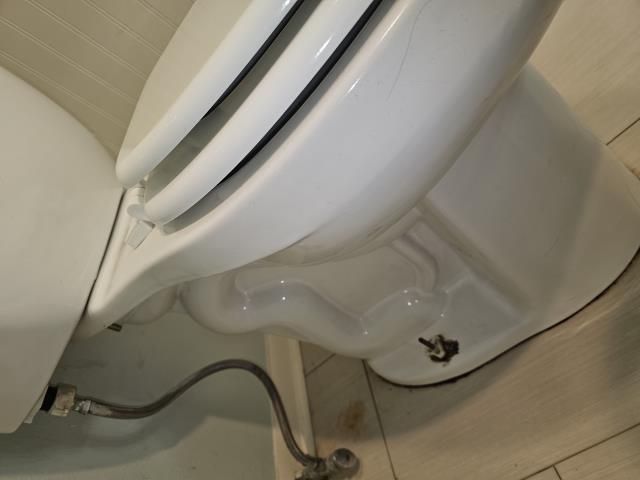 Jacksonville, TX - master toilet leaking has crack down front of toilet and needs replaced Jacksonville, TX - master toilet leaking has crack down front of toilet and needs replaced