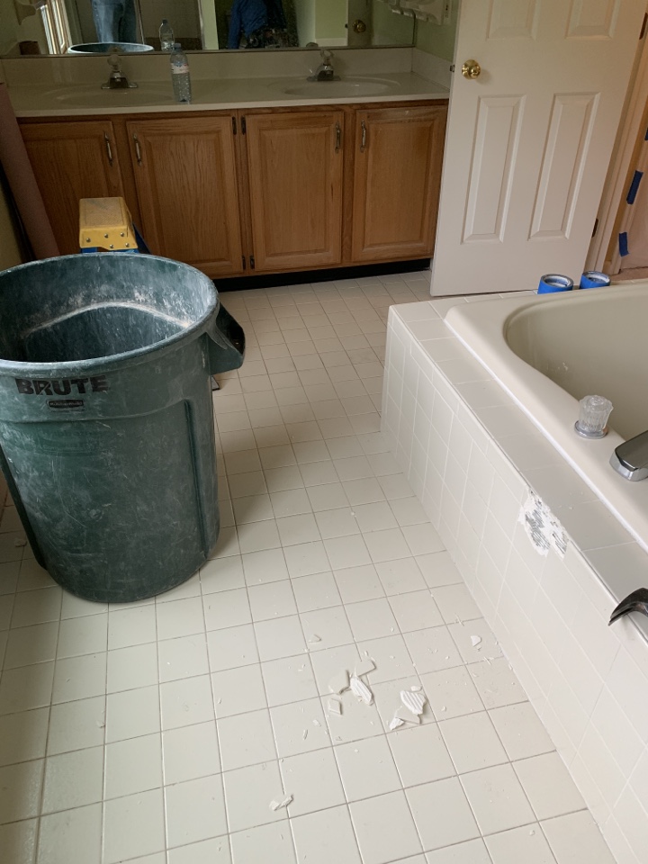 Malvern, PA - Master Bathroom demo day! Check back to see the progress. Malvern, PA - Master Bathroom demo day! Check back to see the progress.