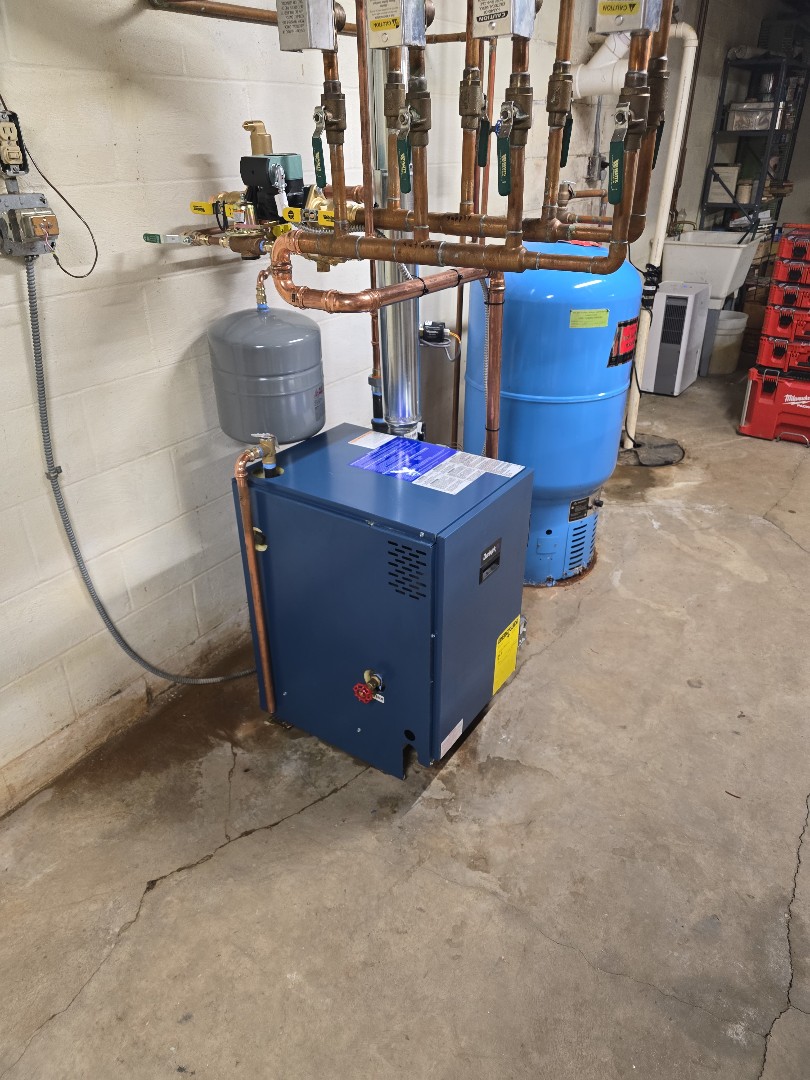 New boiler install,  customer is warm and happy again!!