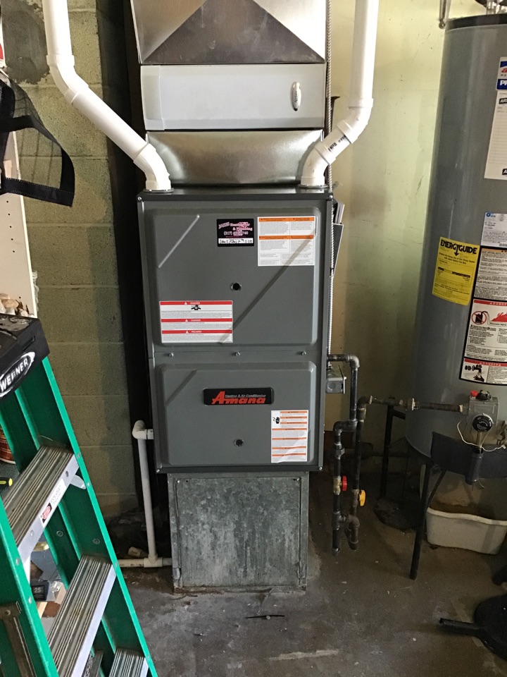 Installed new Amana gas furnace 