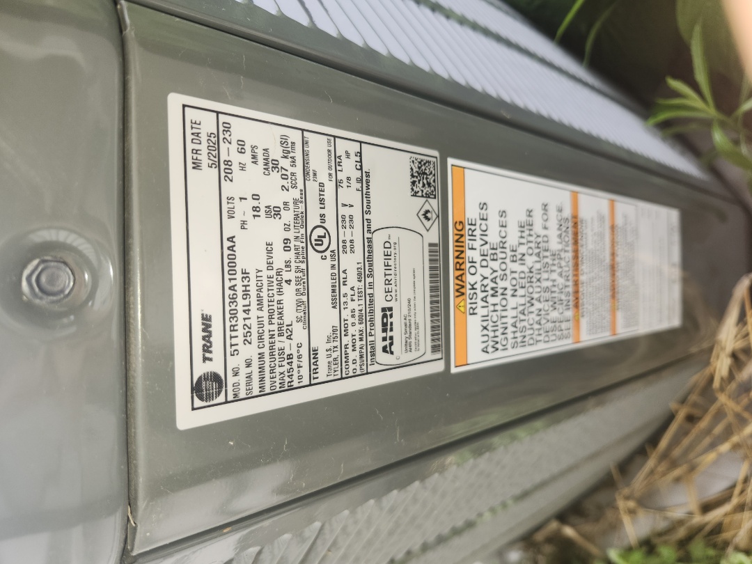 brand new trane system