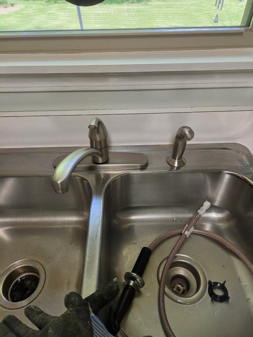 Kitchen faucet installation