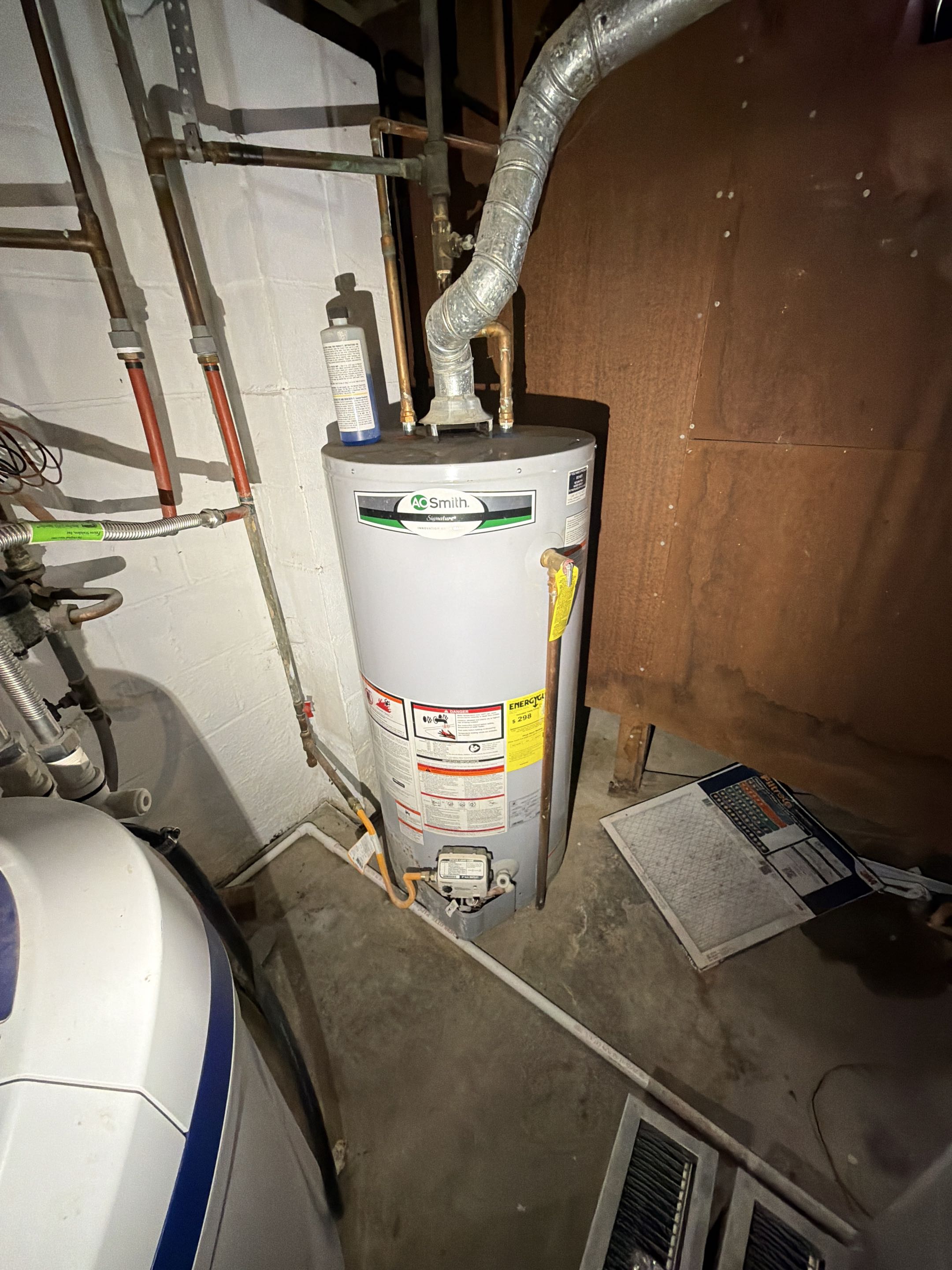 plumber needed water heater, water softener, drain and water line repipe quote