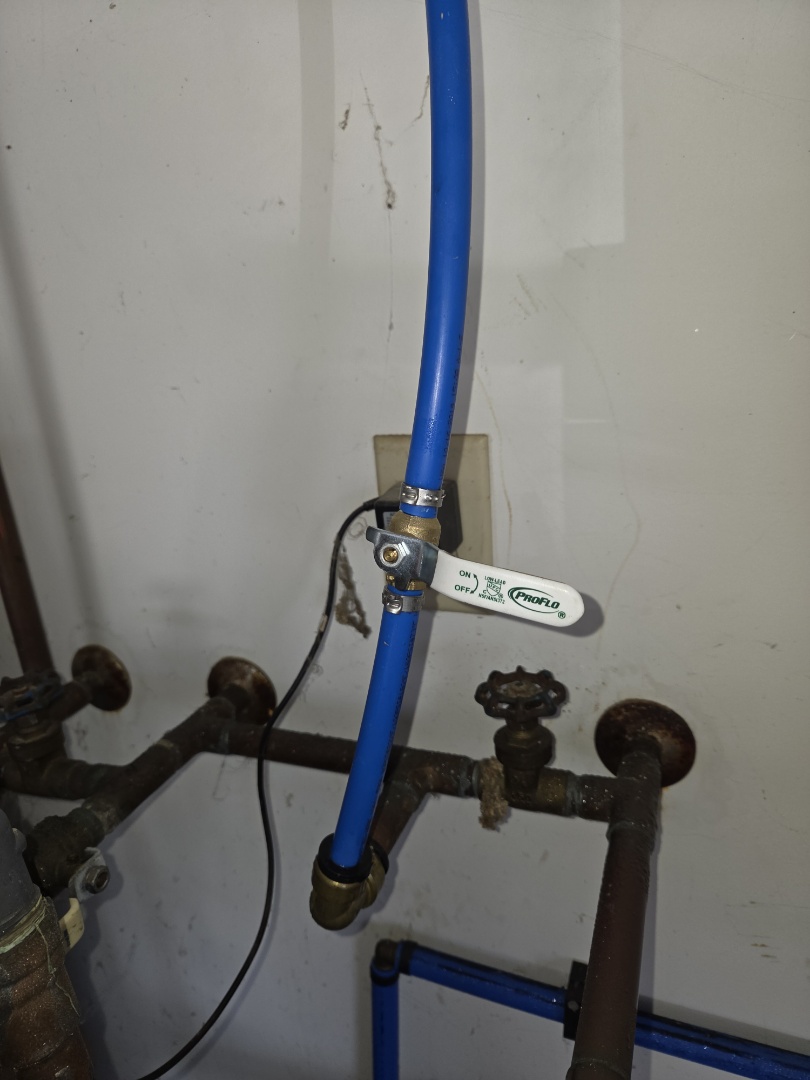 Water pipe installation