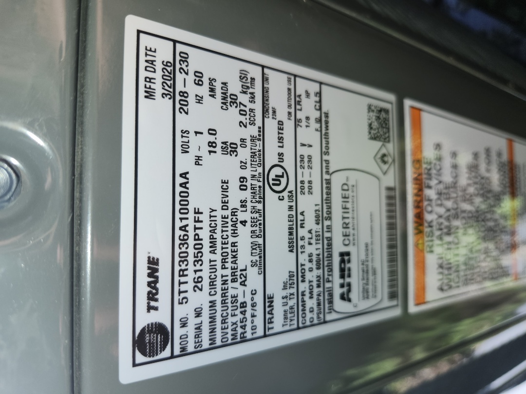 new trane air conditioner 
