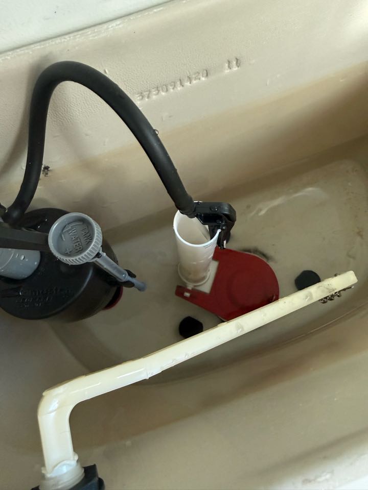 Work Performed:
	•	Supplied and installed two new toilet fill valves.
	•	Supplied and installed two new two-inch toilet flappers.
	•	Adjusted water levels and calibrated fill valves for proper operation.
	•	Tested each toilet for leaks and verified correct flushing performance.
	•	Cleaned up work area upon completion.