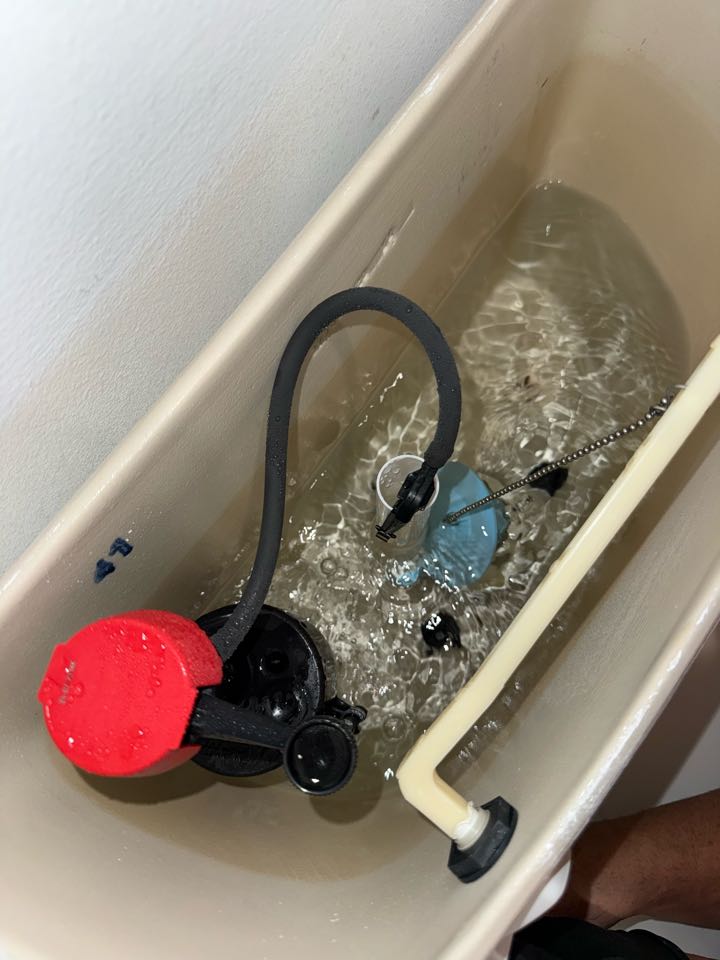 Work Performed:
	•	Supplied and installed two new toilet fill valves.
	•	Supplied and installed two new two-inch toilet flappers.
	•	Adjusted water levels and calibrated fill valves for proper operation.
	•	Tested each toilet for leaks and verified correct flushing performance.
	•	Cleaned up work area upon completion.