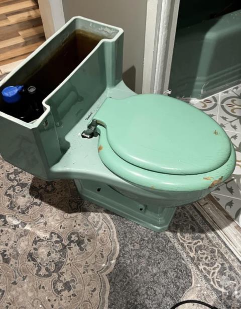 We removed the antique toilet and installed a sleek, modern one. The new fixture enhances efficiency and aesthetics, ensuring a perfect fit and function.
