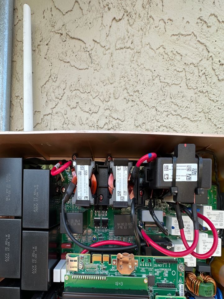 Performed maintenance on the SolarEdge inverter. Completed work on modem replacement