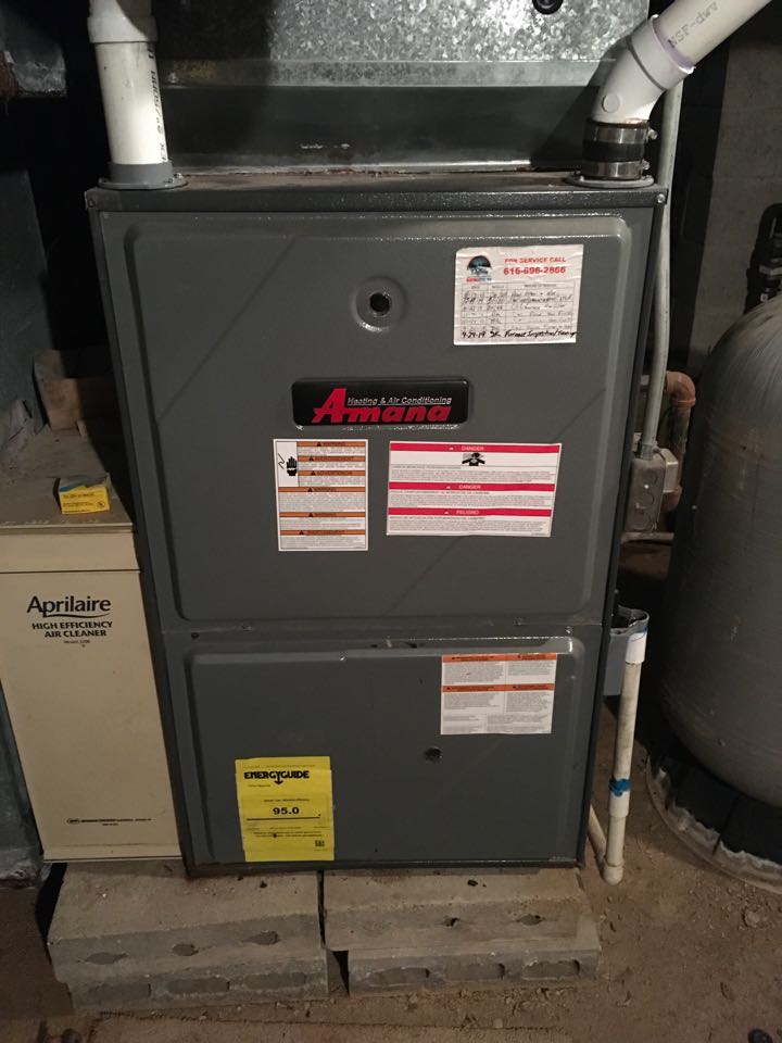 Annual furnace maintenance on Amana 