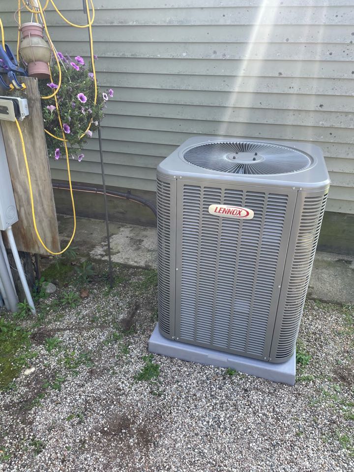 New Miller mobile home furnace installed with adding Lennox central air conditioning.  