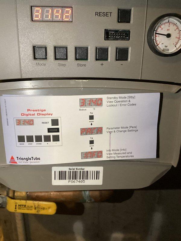 Completed scheduled Fall heating maintenance on property's multiple HVAC systems, including 1 furnace, 1 humidifier, 1 boiler for in-floor heating, and 2 GFPs. Inspected TriangleTube boiler control panel and blower assembly components, confirming proper operation of all systems. Also performed requested dryer vent cleaning as additional service.