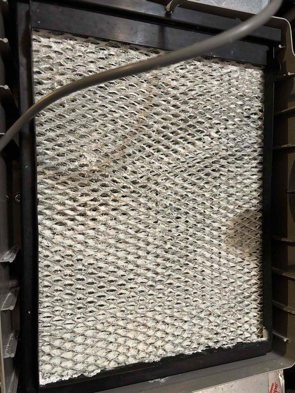 Completed scheduled Fall tune-up service on Bryant HVAC system, which included maintenance on one furnace and inspection of the humidifier pad showing normal dust accumulation. Serviced two gas-fired products as part of the prepaid maintenance agreement and verified proper system operation.