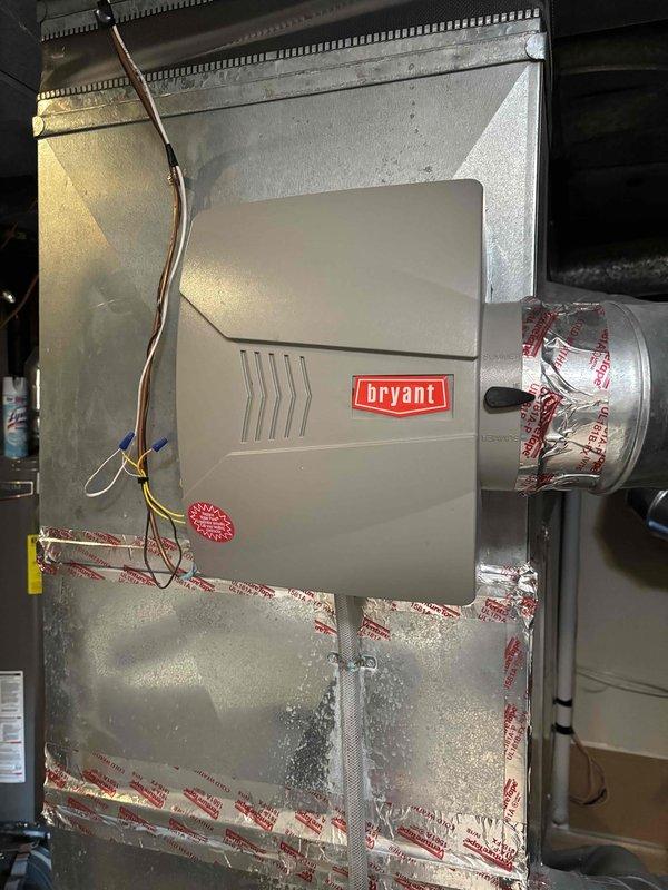 Completed scheduled Fall tune-up service on Bryant HVAC system, which included maintenance on one furnace and inspection of the humidifier pad showing normal dust accumulation. Serviced two gas-fired products as part of the prepaid maintenance agreement and verified proper system operation.